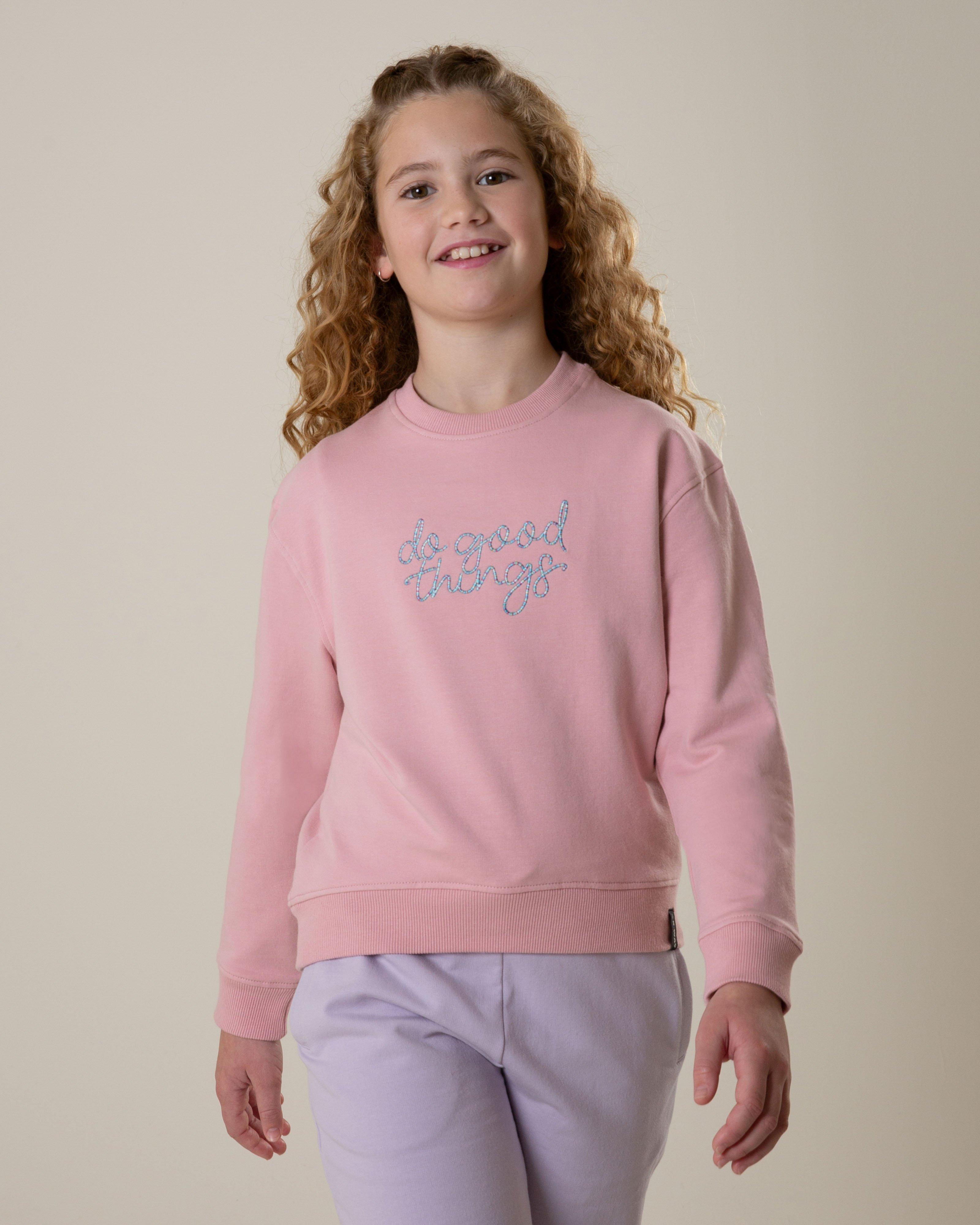 K-Way Youth Sloane Crewneck Track Top -  Dusty Pink
