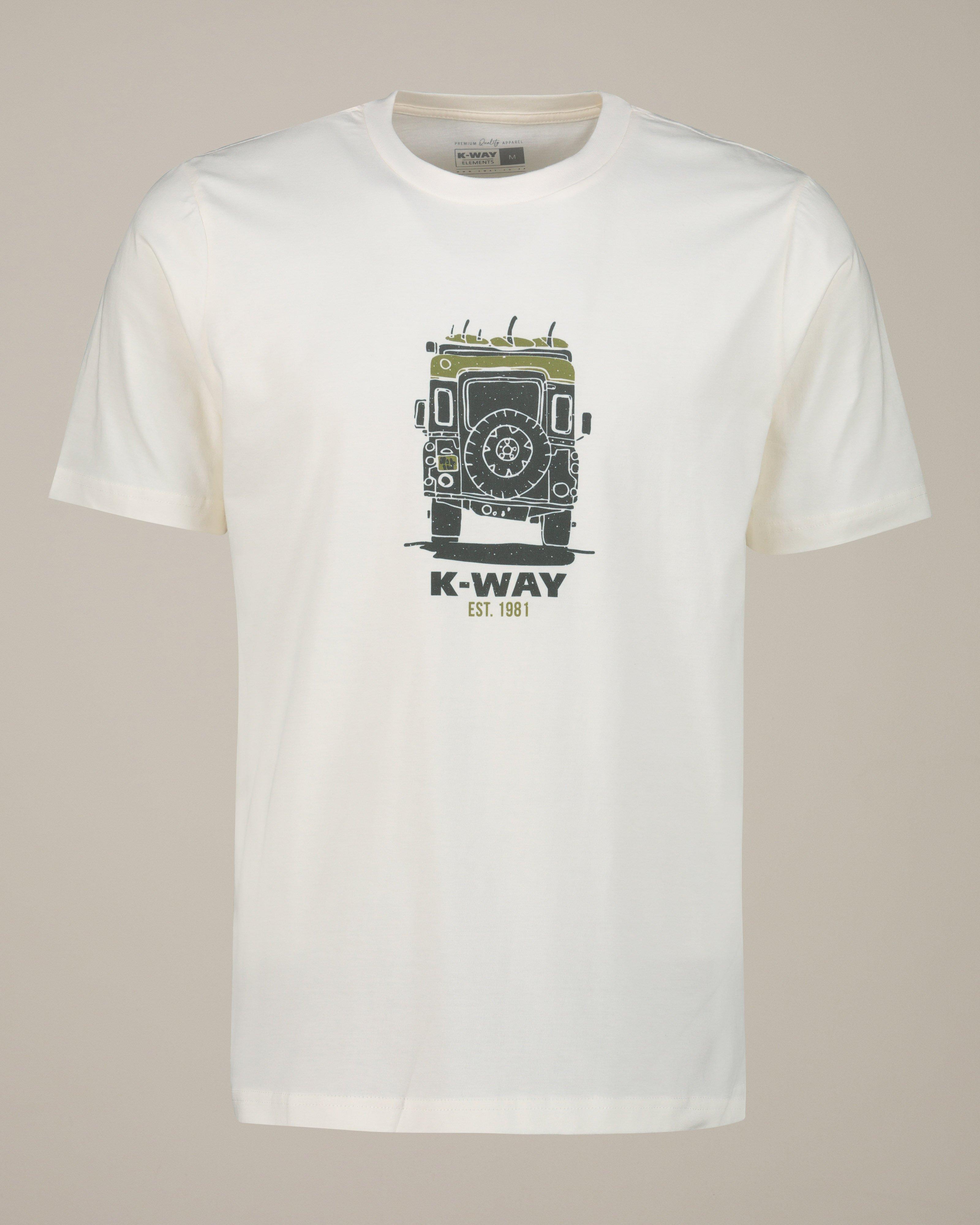 K-Way Elements Men's Rover Safari T-Shirt -  Milk