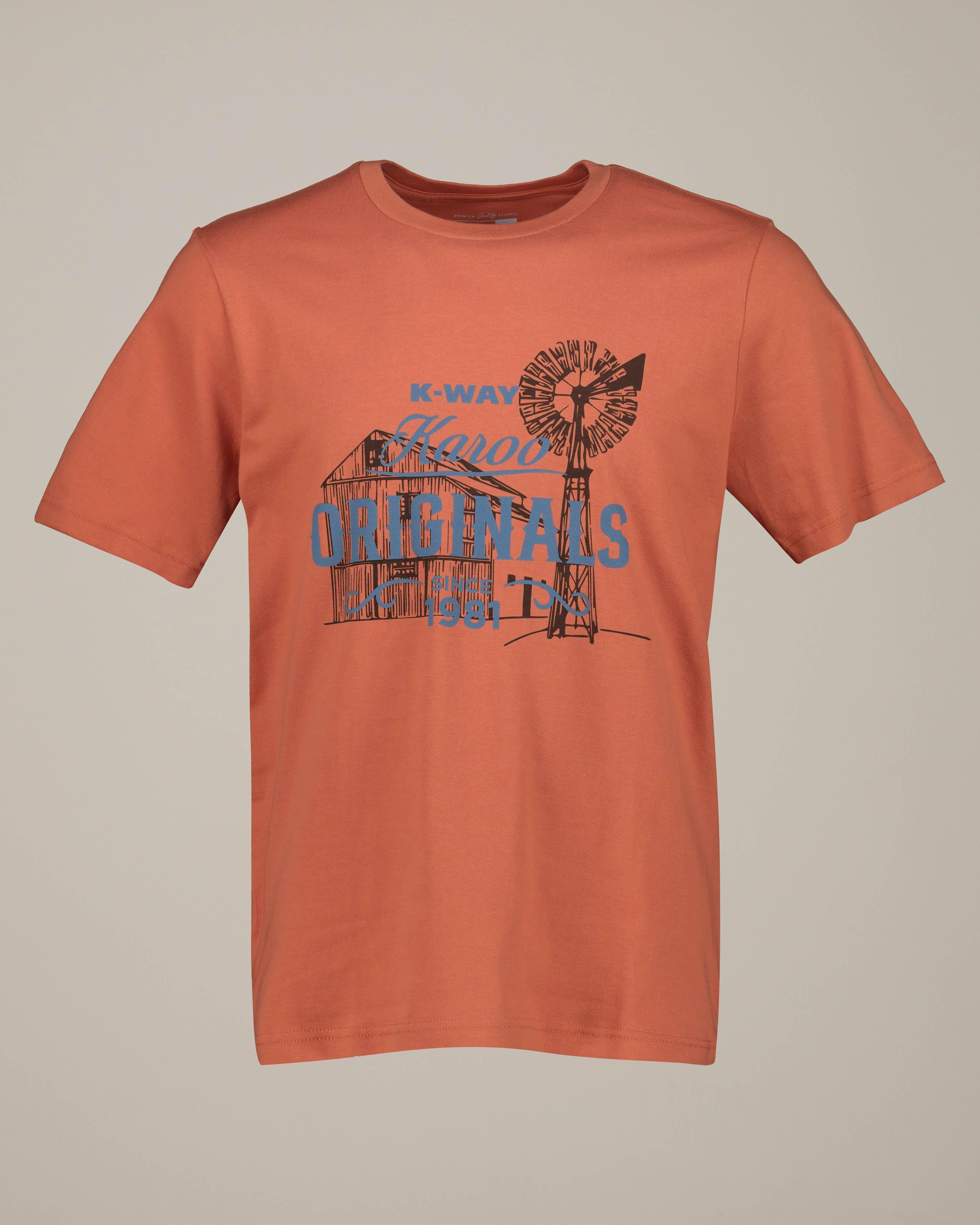 K-Way Elements Men's Karoo Originals Short-Sleeve T-Shirt -  Rust