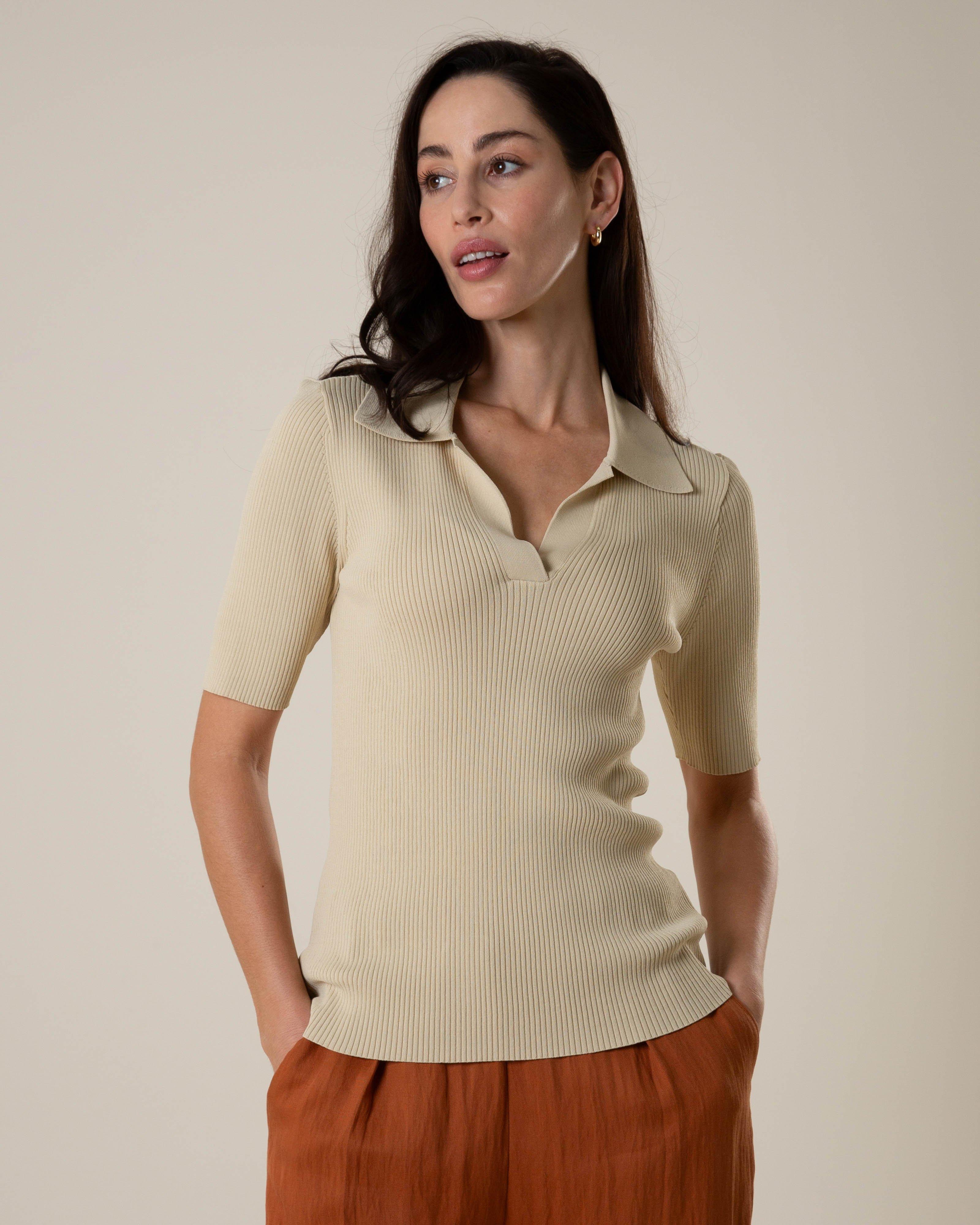 Rare Earth Women's Stacy Ribbed Knitwear Top -  Stone
