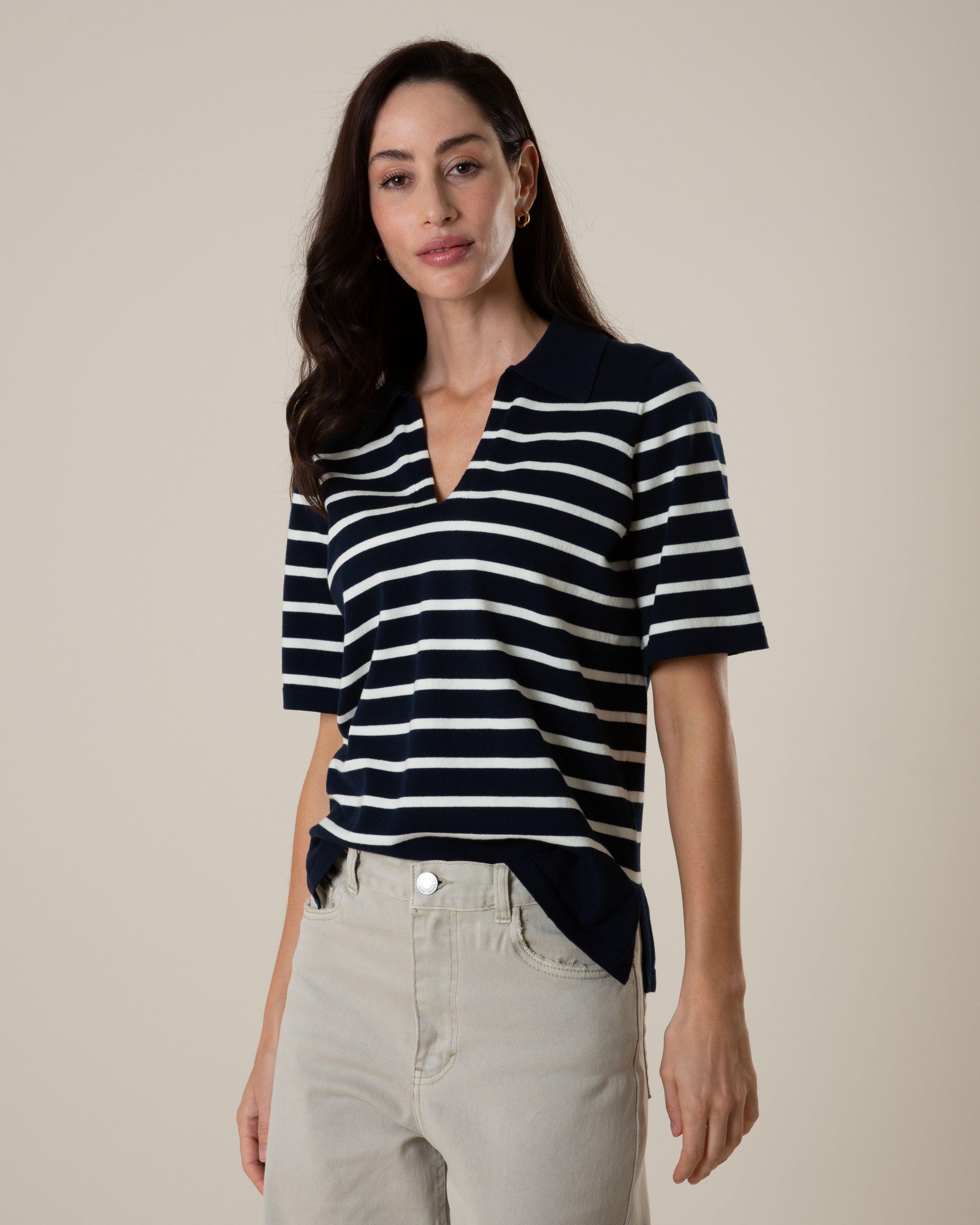 Rare Earth Women’s Saffron Knitwear Polo -  Navy