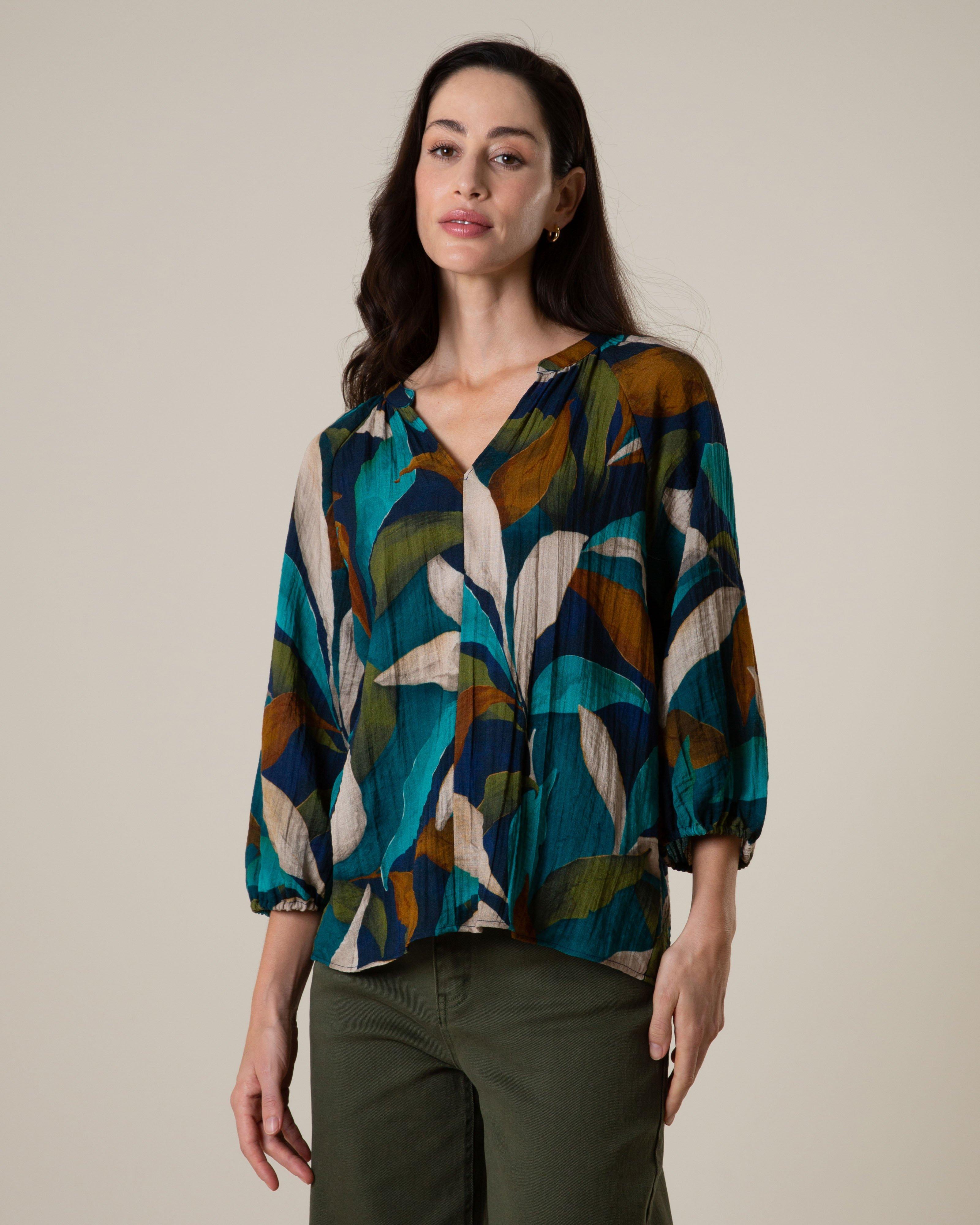Rare Earth Aster Printed Blouse -  Assorted