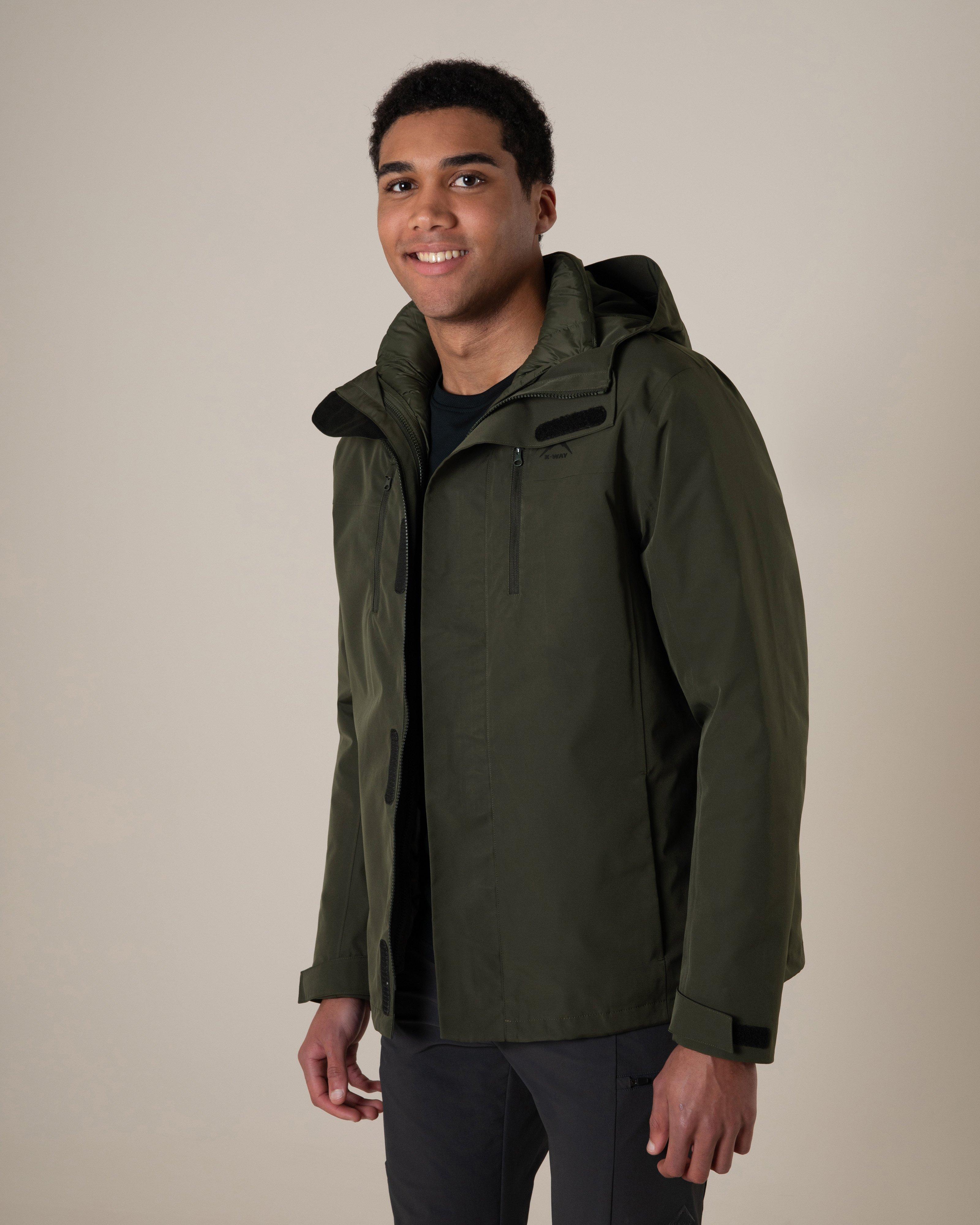 K-Way Men's Kaisa 3-in-1 Jacket -  Dark Olive