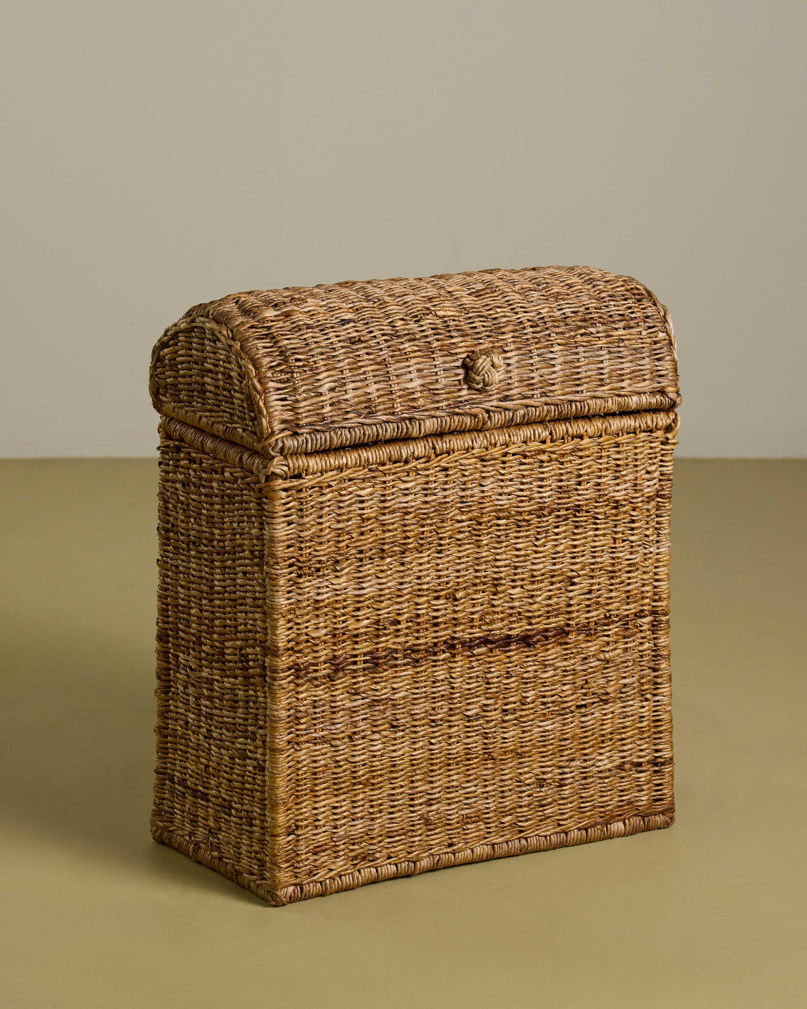 Philippa Woven Rattan Laundry Basket -  Tan
