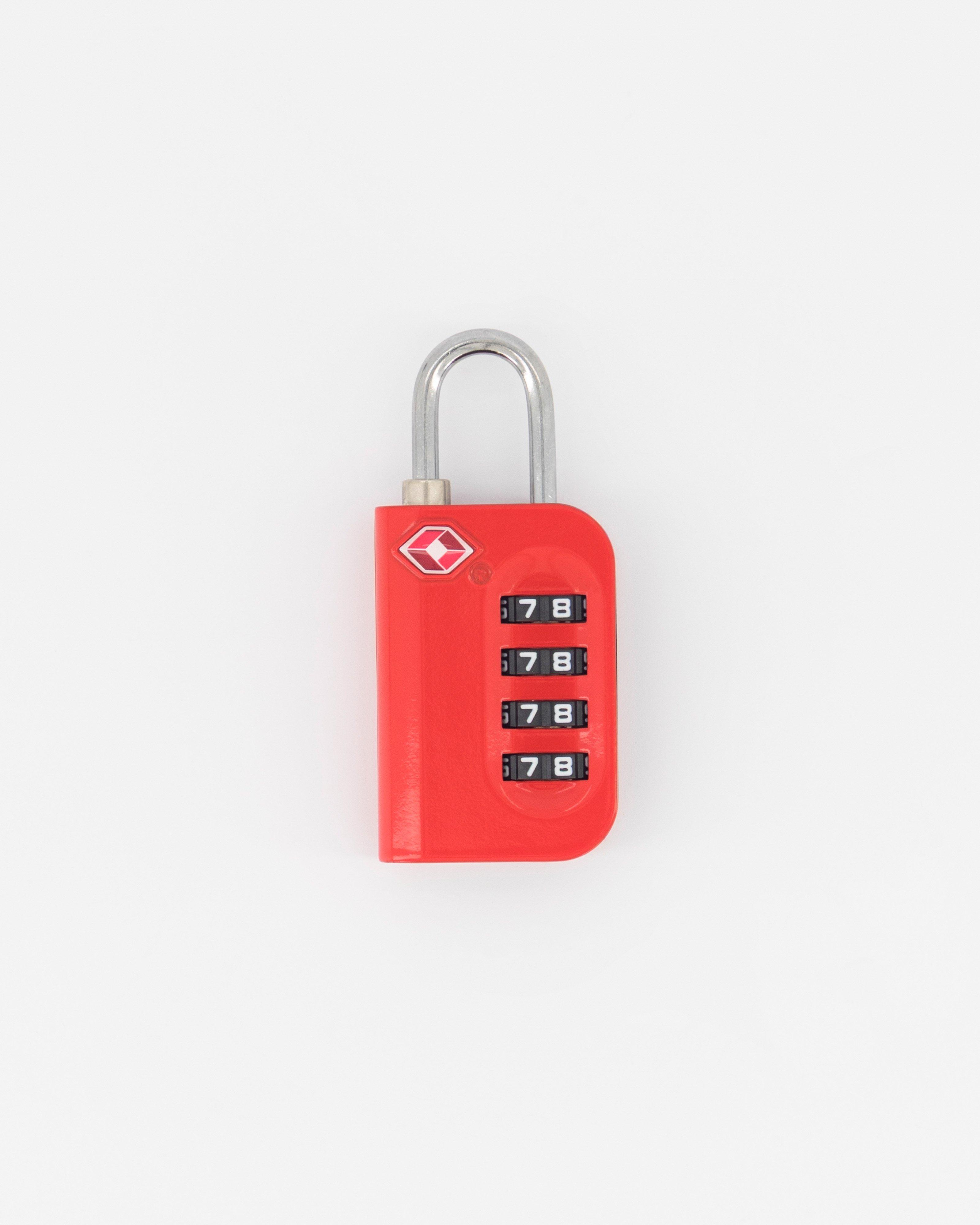 Cape Union 4-Dial TSA Combination Lock -  Red