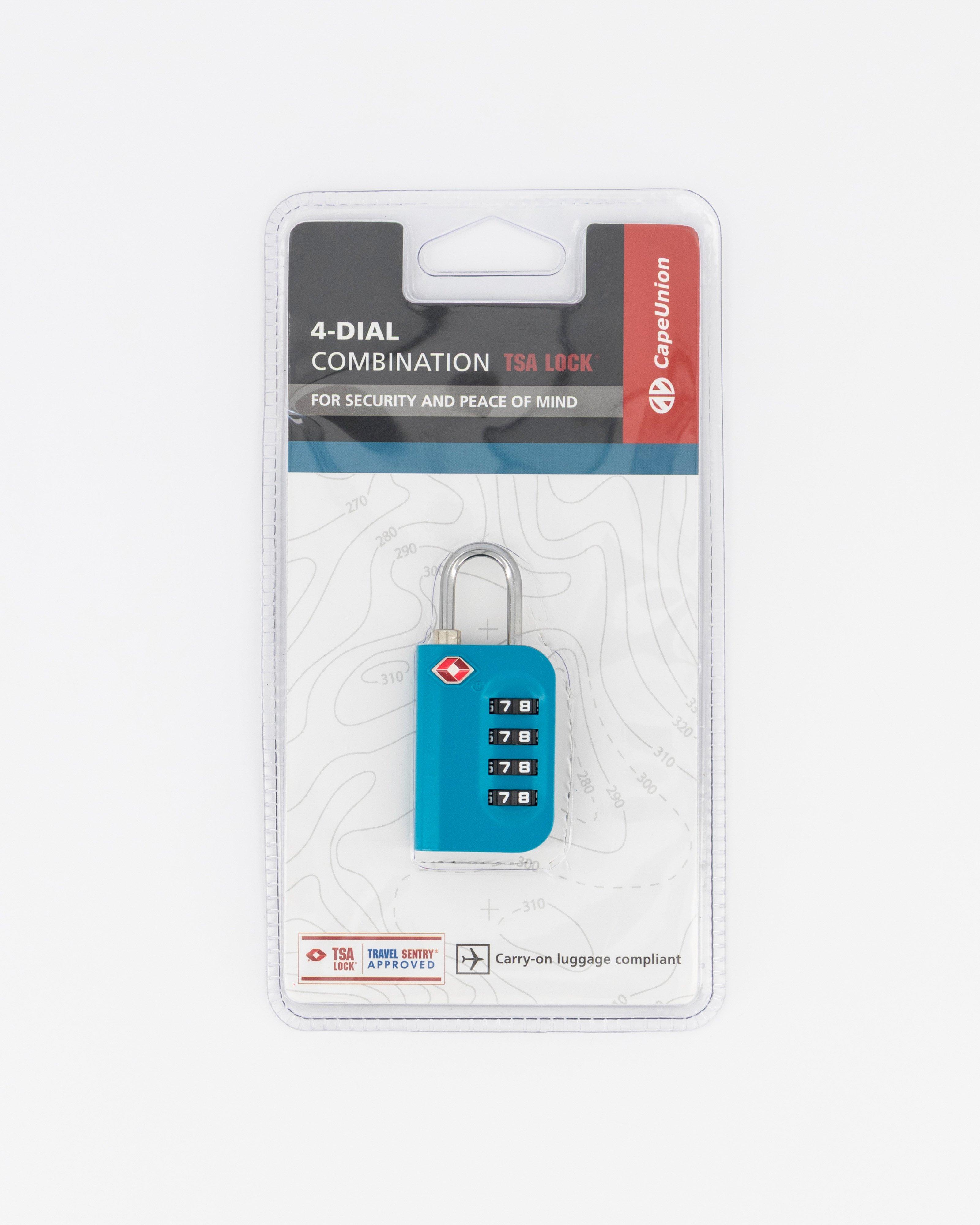 Cape Union 4-Dial TSA Combination Lock -  Teal