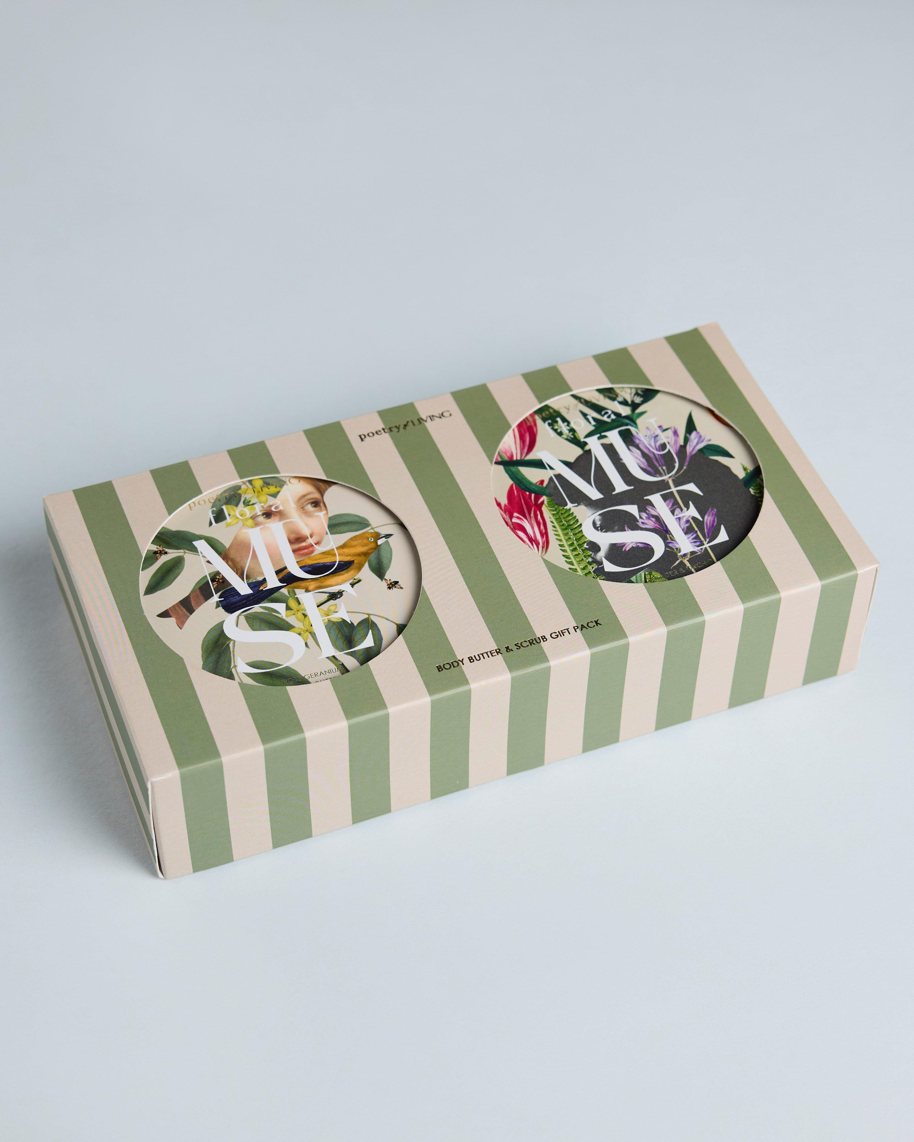 Floral Muse Body Butter & Scrub Gift Box -  Assorted