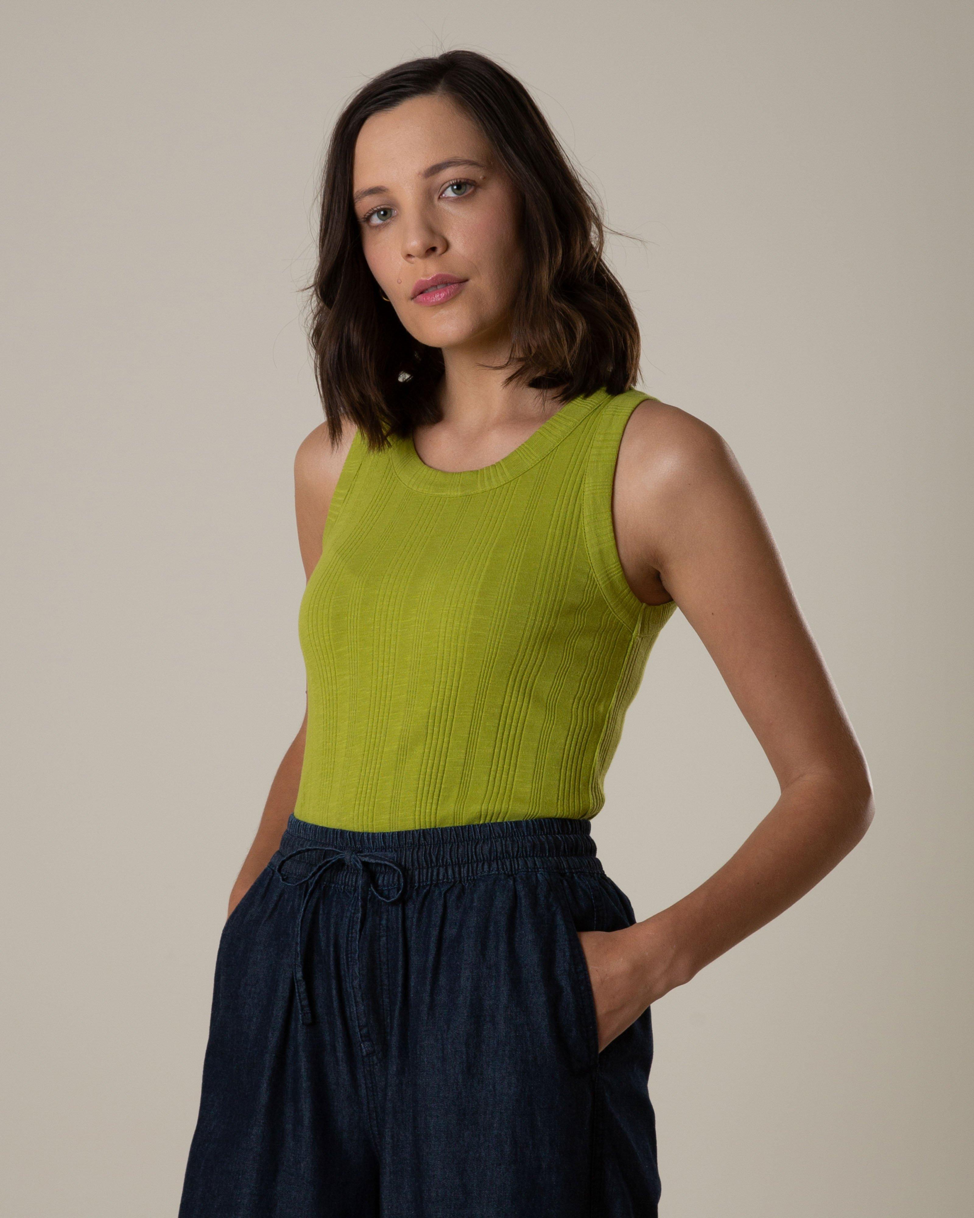 Rare Earth Women's Blossom Rib Tank Top -  Olive