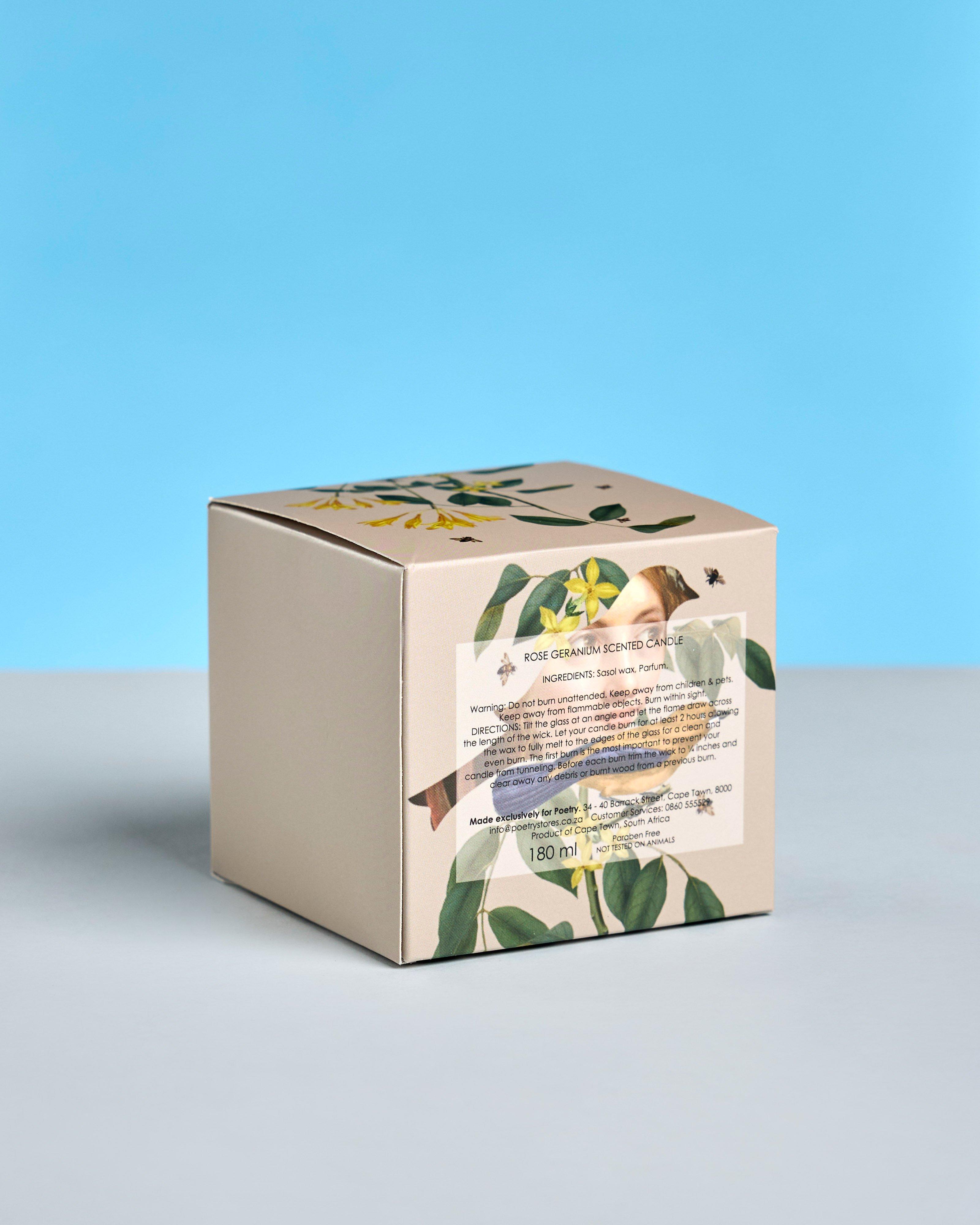 Floral Muse Rose Geranium Boxed Candle -  Assorted