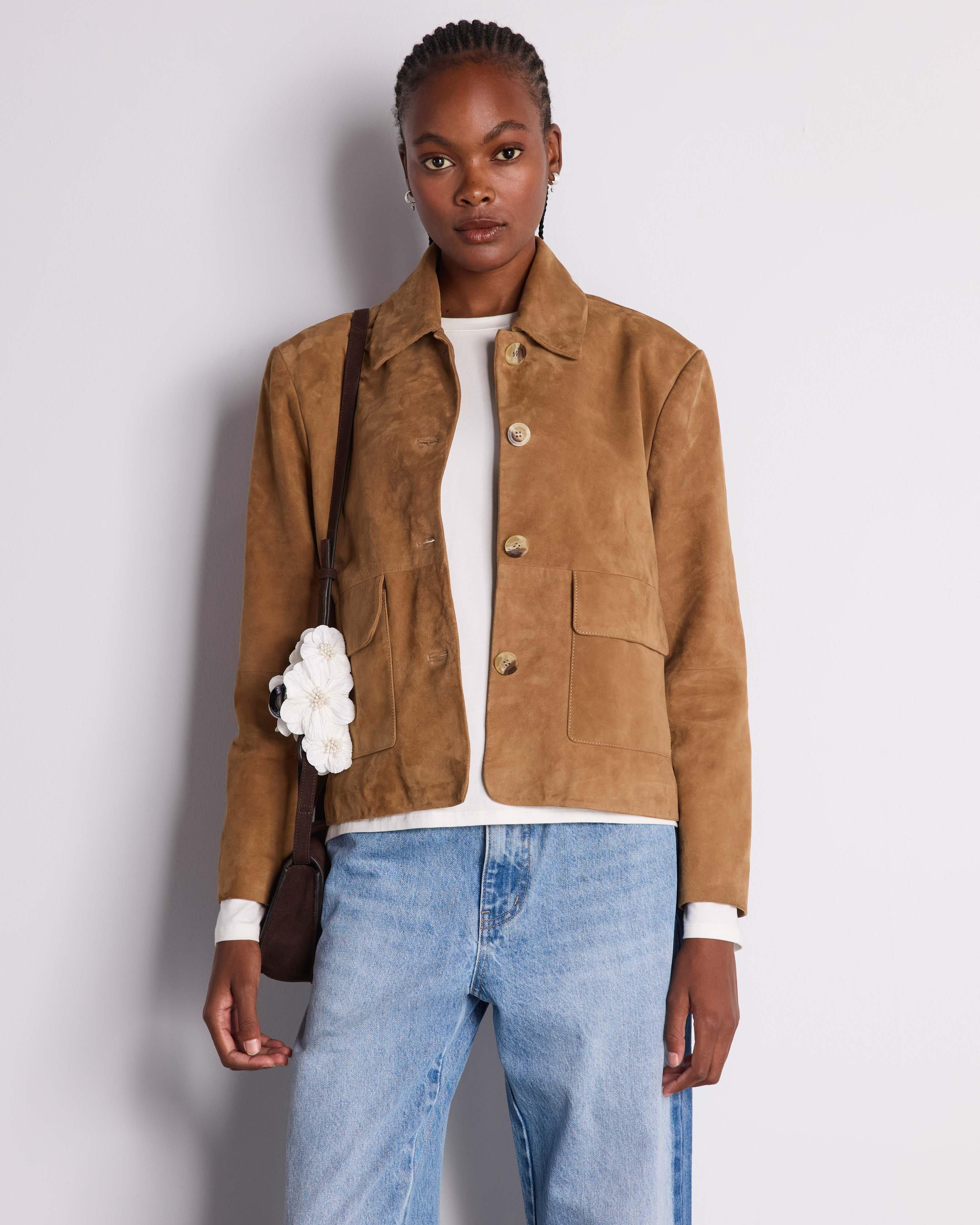 Mariko Suede Jacket - Poetry Clothing Store
