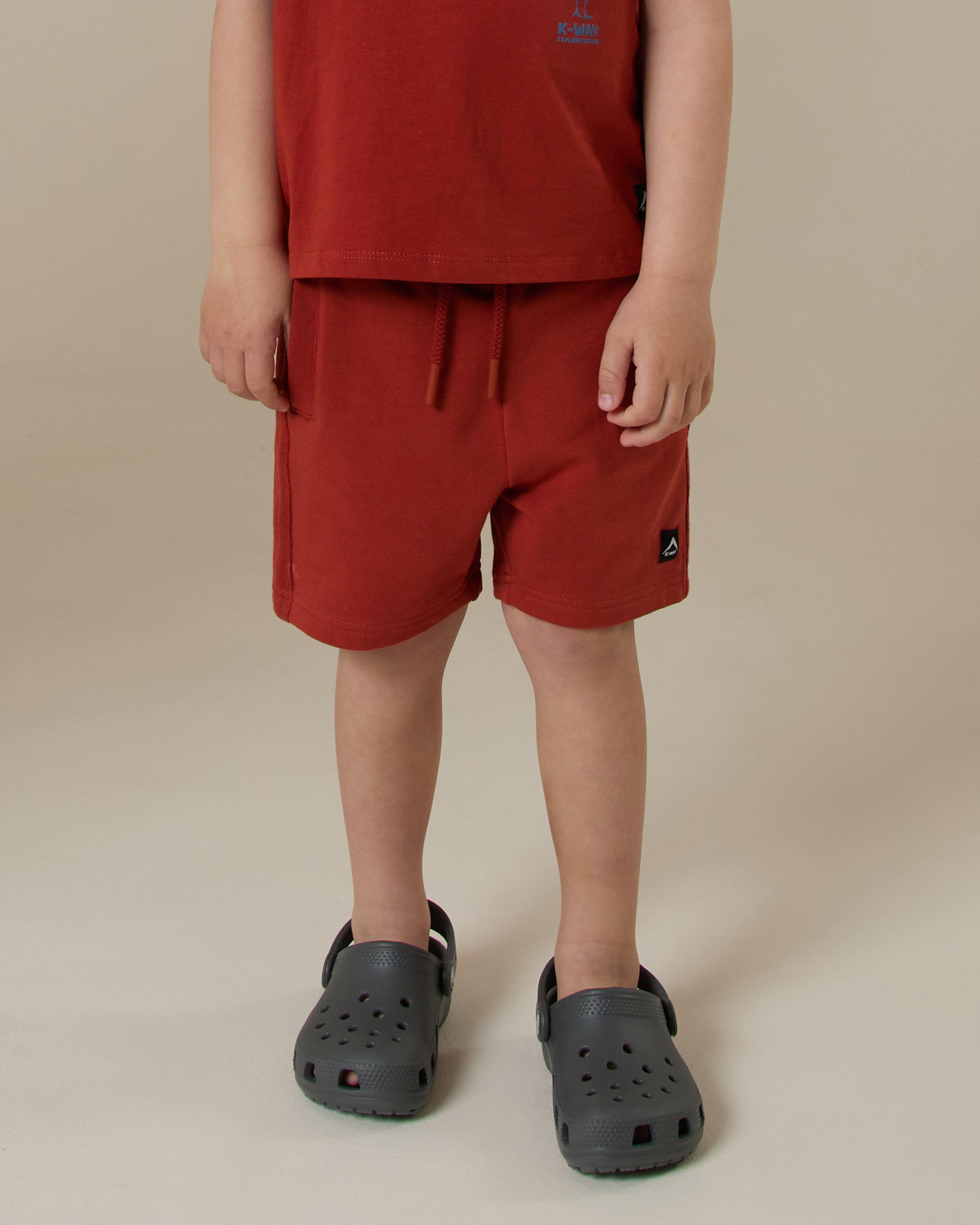 K-WAY Kids Fleece Shorts -  Dark Red