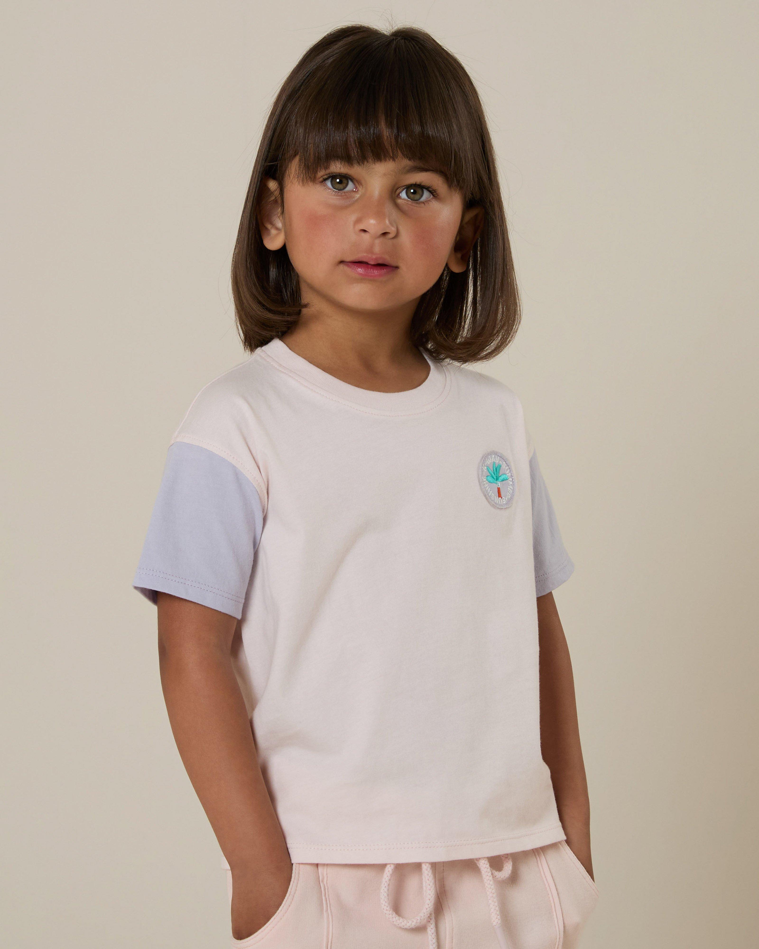 K-WAY Kids Cotton Club Colour-Block T-Shirt -  Light Pink