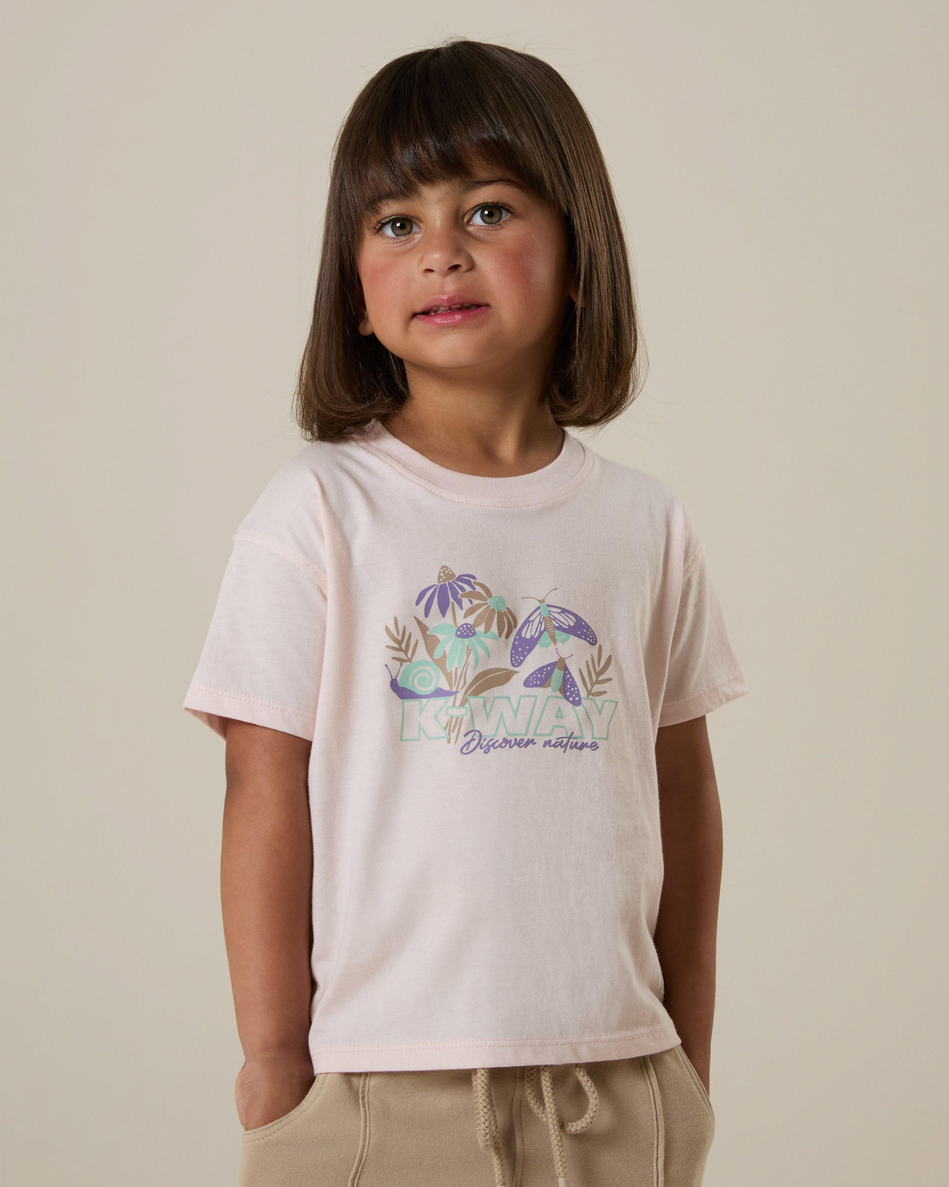 K-Way Kids Cotton Club T-Shirt -  Light Pink