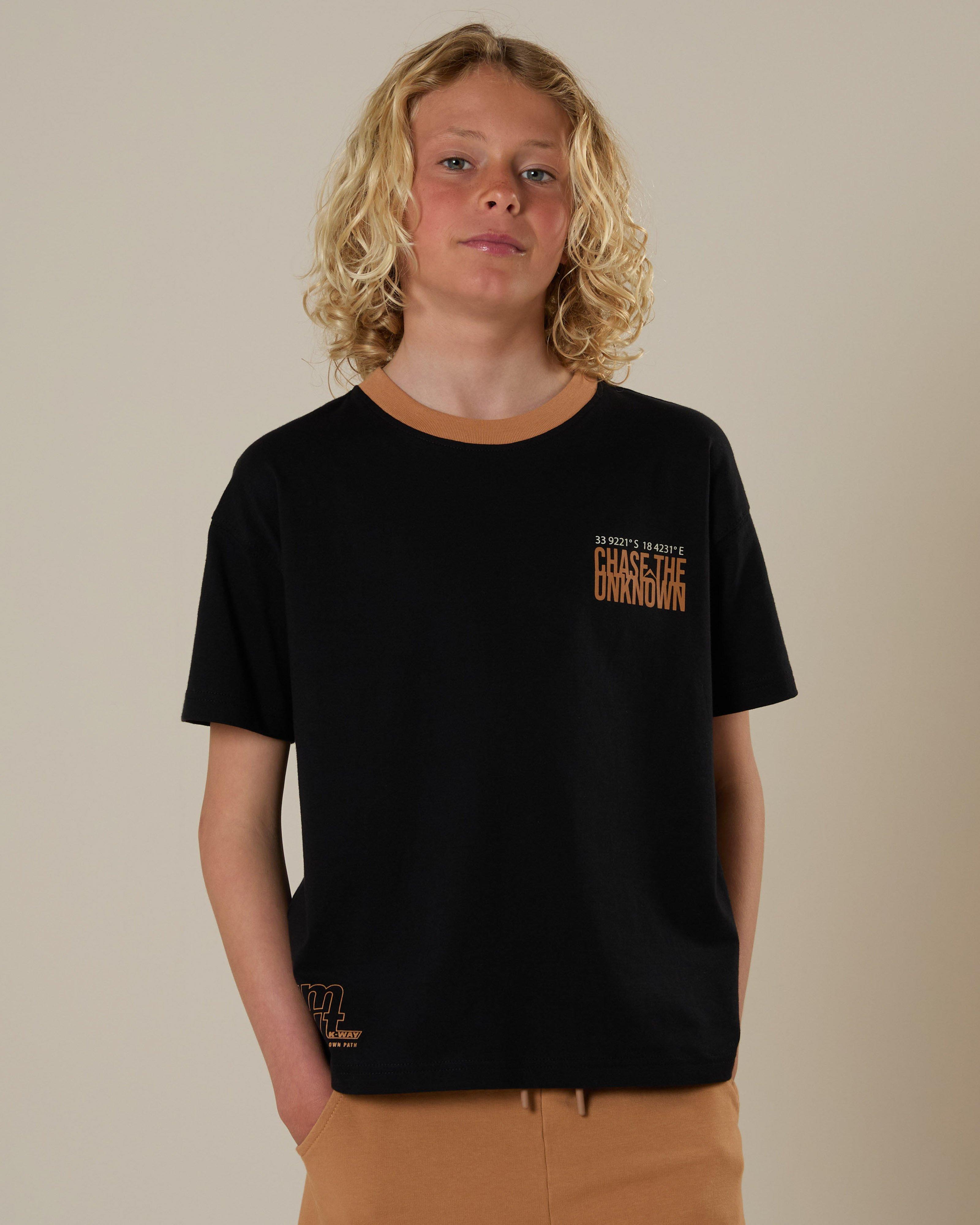 K-Way Youth Graphic T-Shirt -  Black