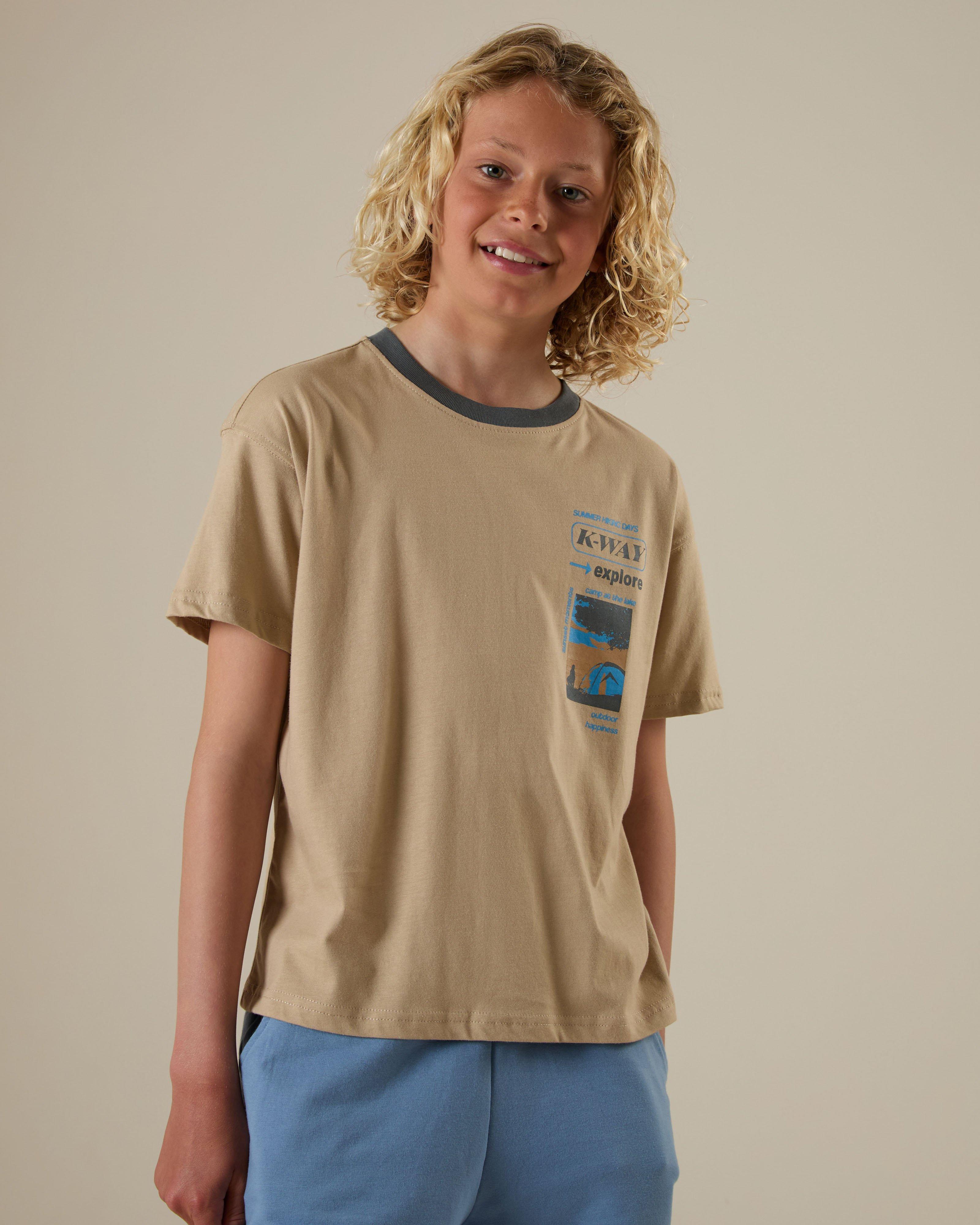 K-Way Youth Graphic T-Shirt -  Stone