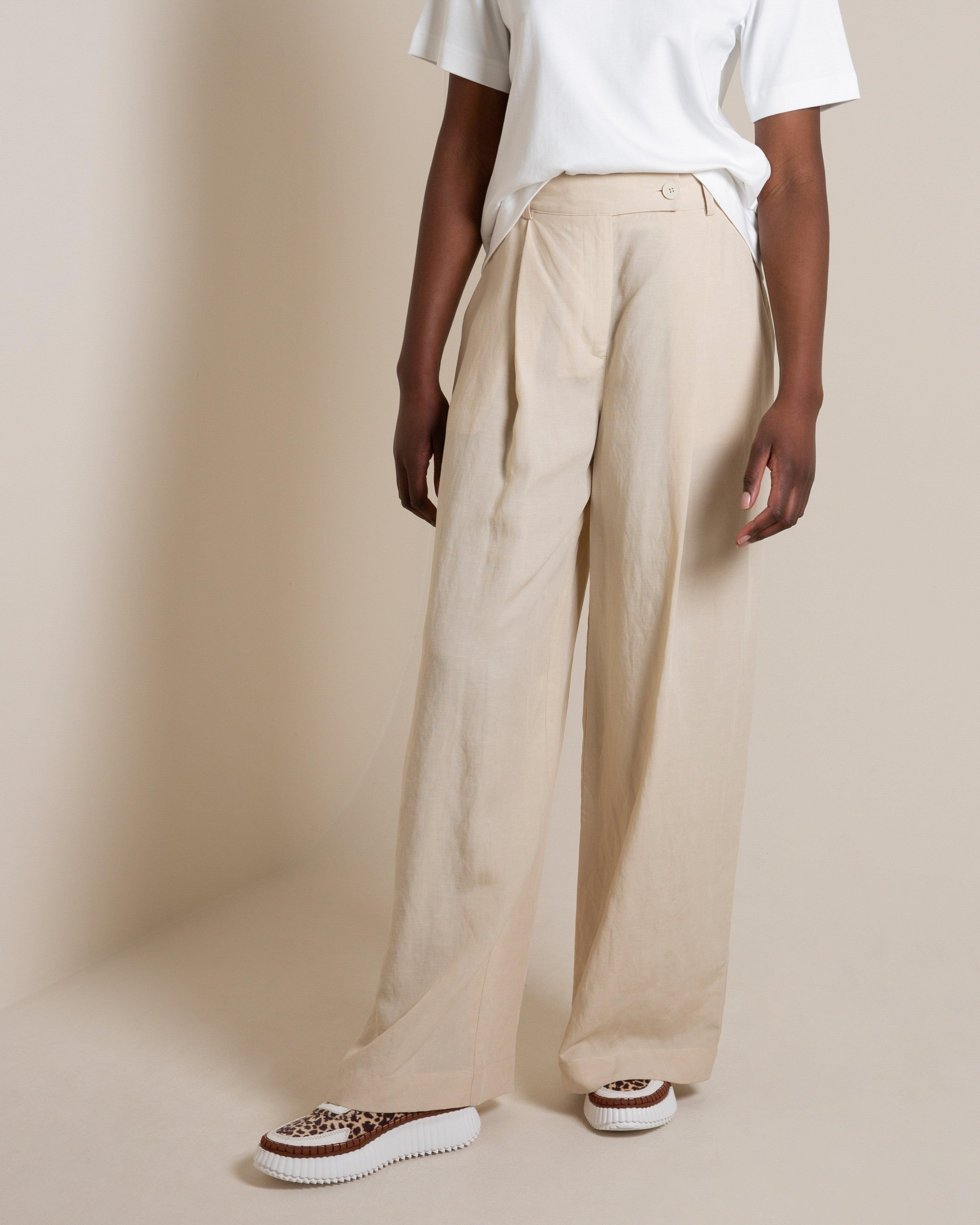 Elika Pleated Pant -  Milk