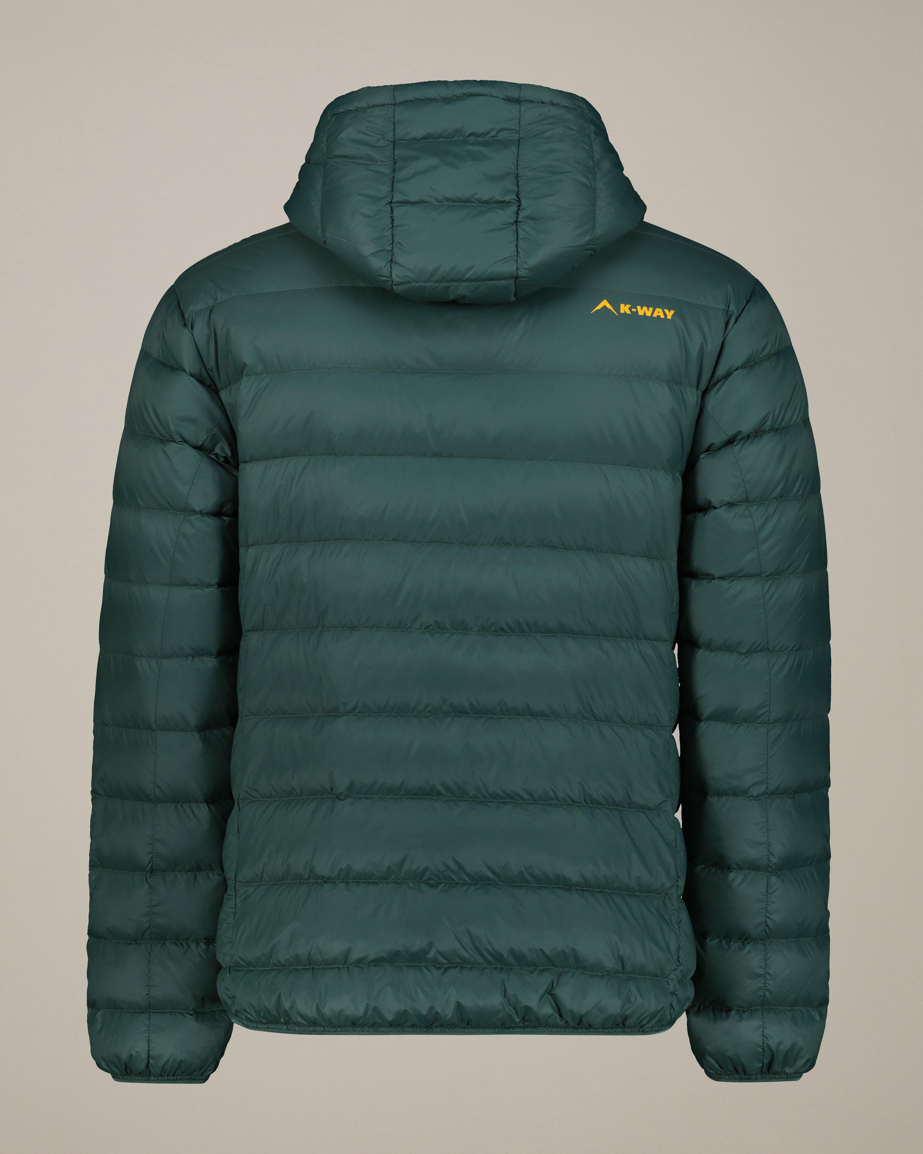 K-Way Men's Logan Down Hooded Jacket -  Green