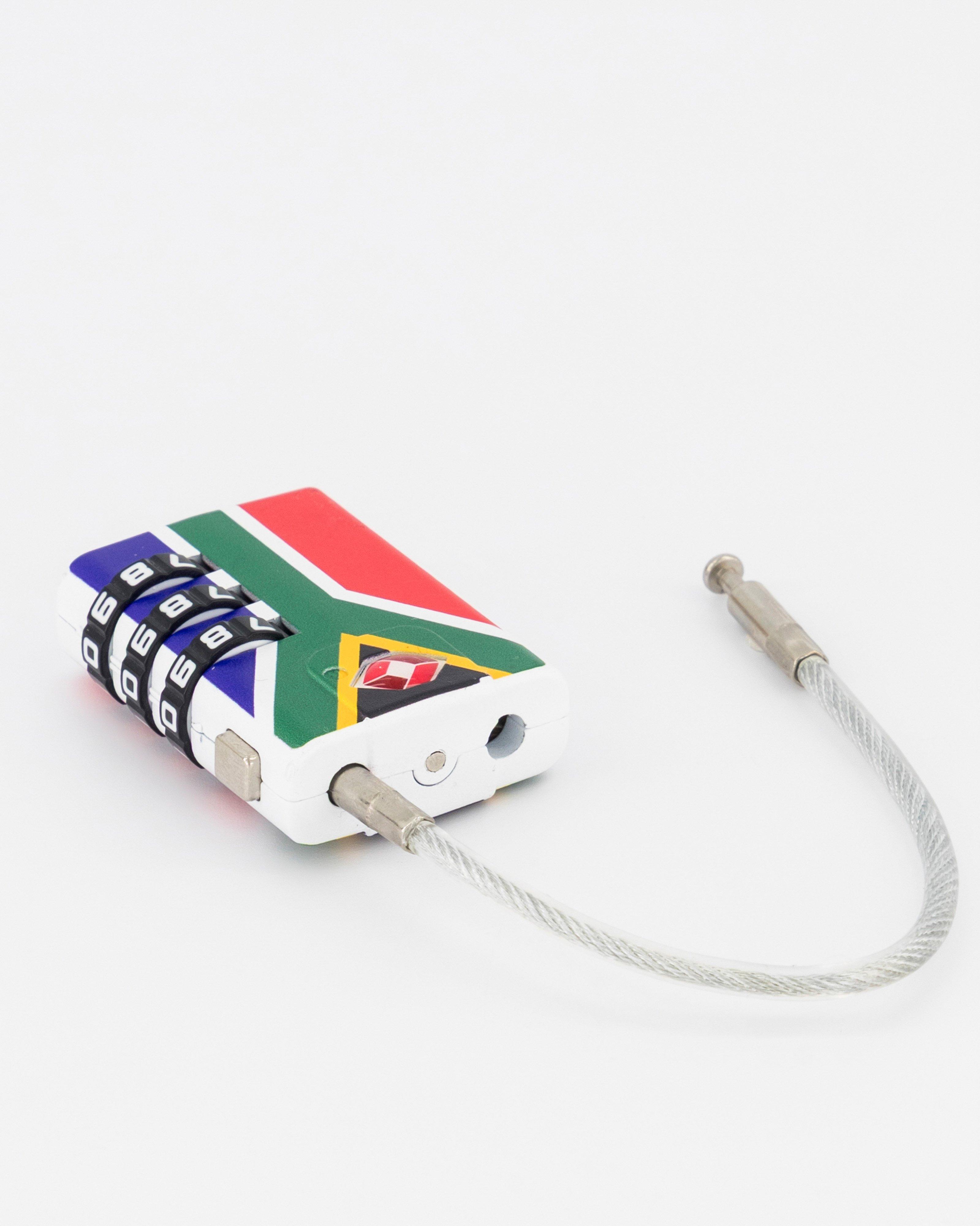 Cape Union SA Flag 3-Dial Combination TSA Lock -  Assorted