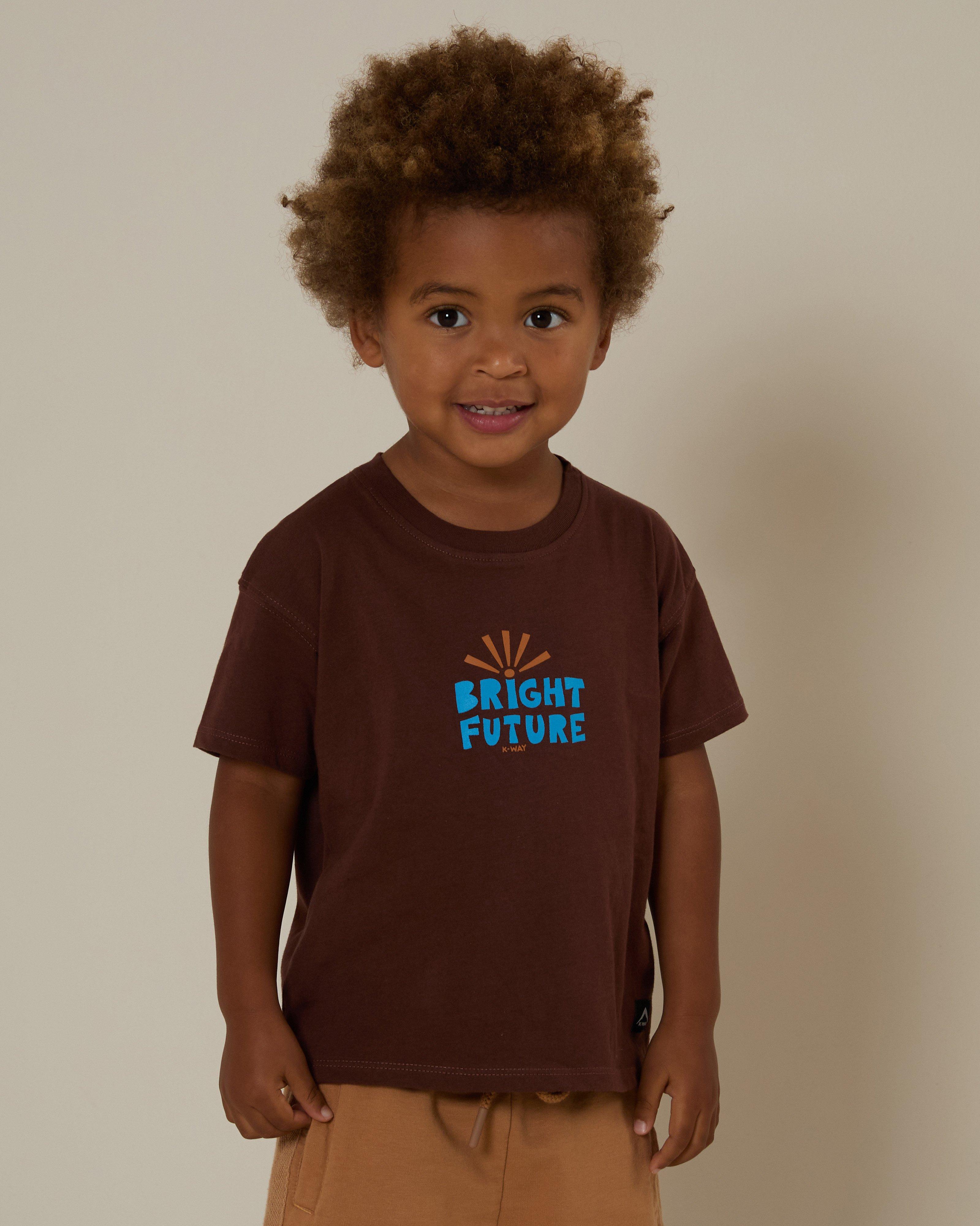 K-Way Kids Cotton Club T-Shirt -  Brown