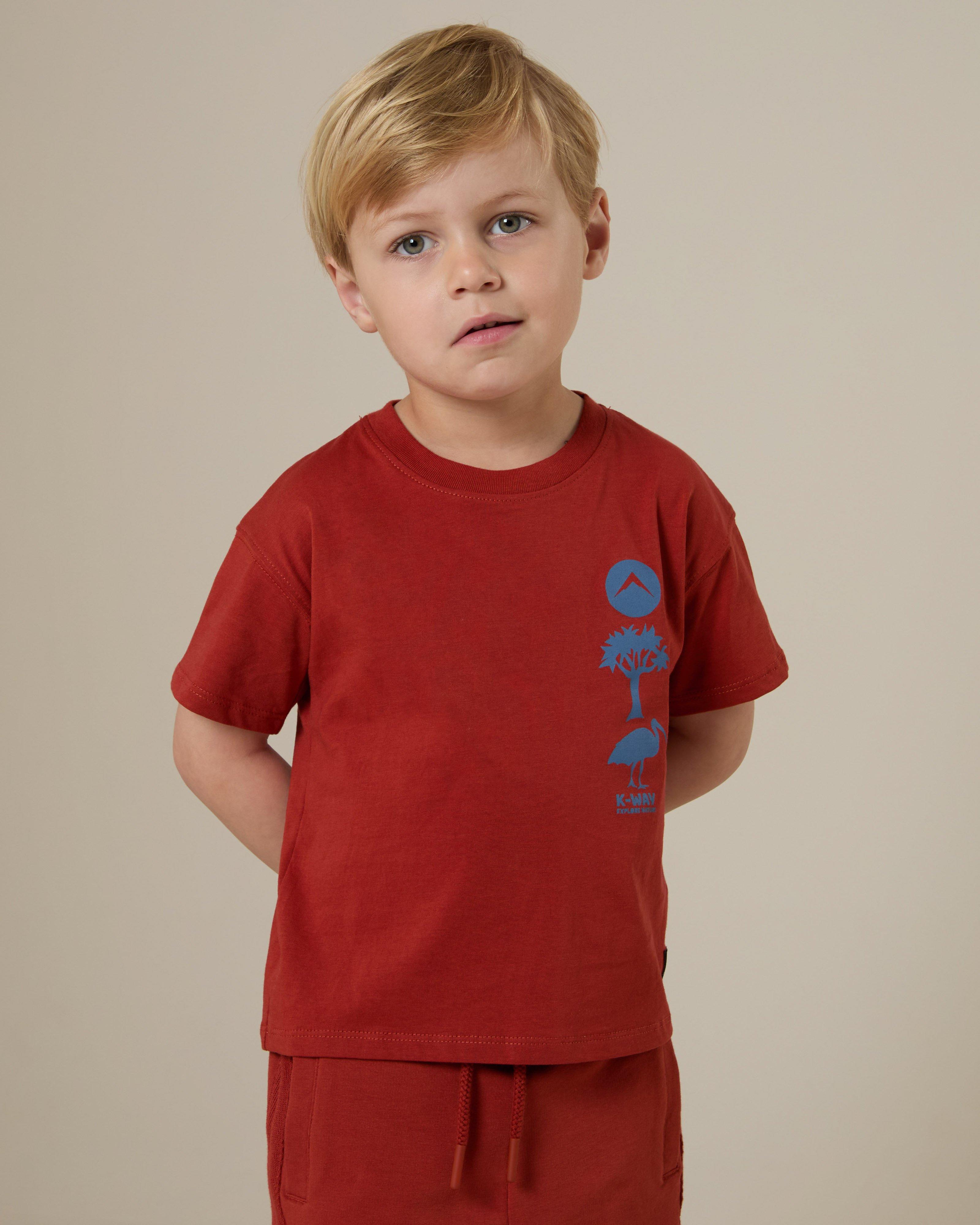 K-Way Kids Cotton Club T-Shirt -  Dark Red