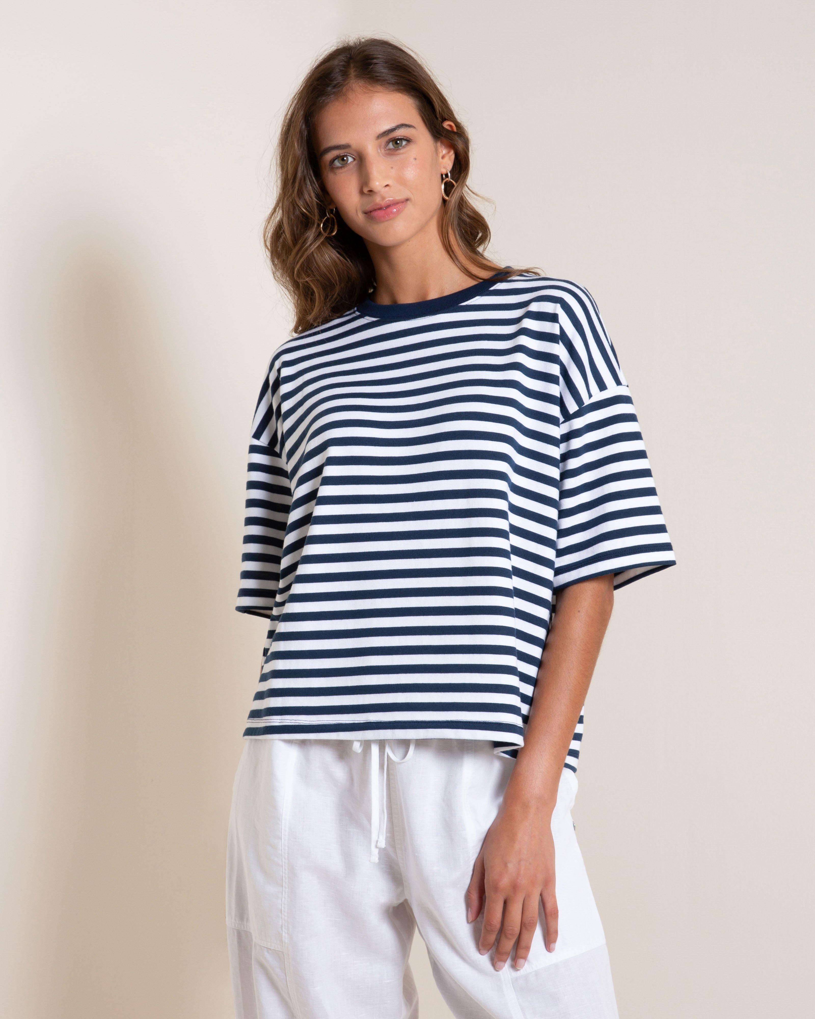 Old Khaki Women’s Jamie Basic T-Shirt -  Navy