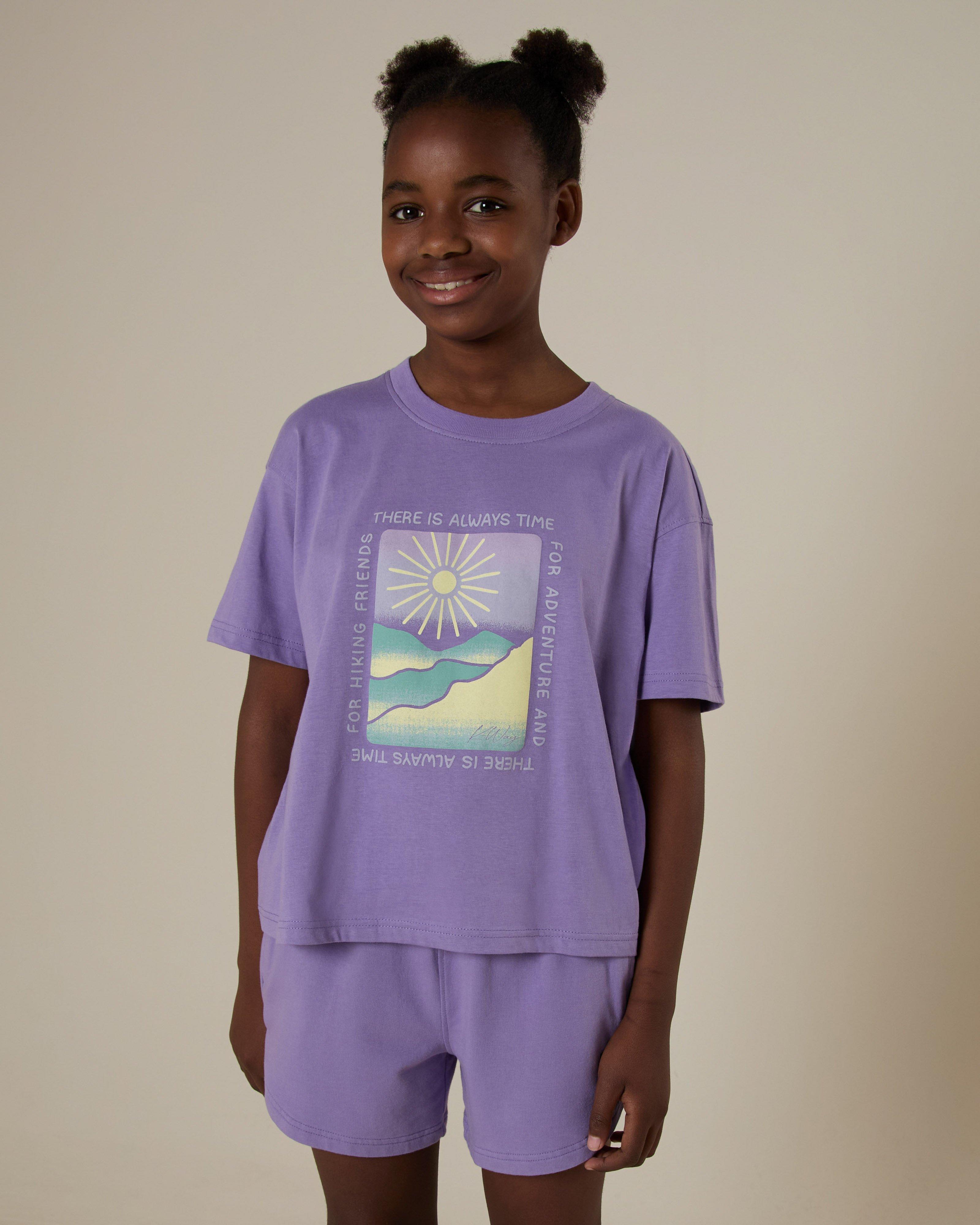 K-Way Youth Graphic T-Shirt -  Purple