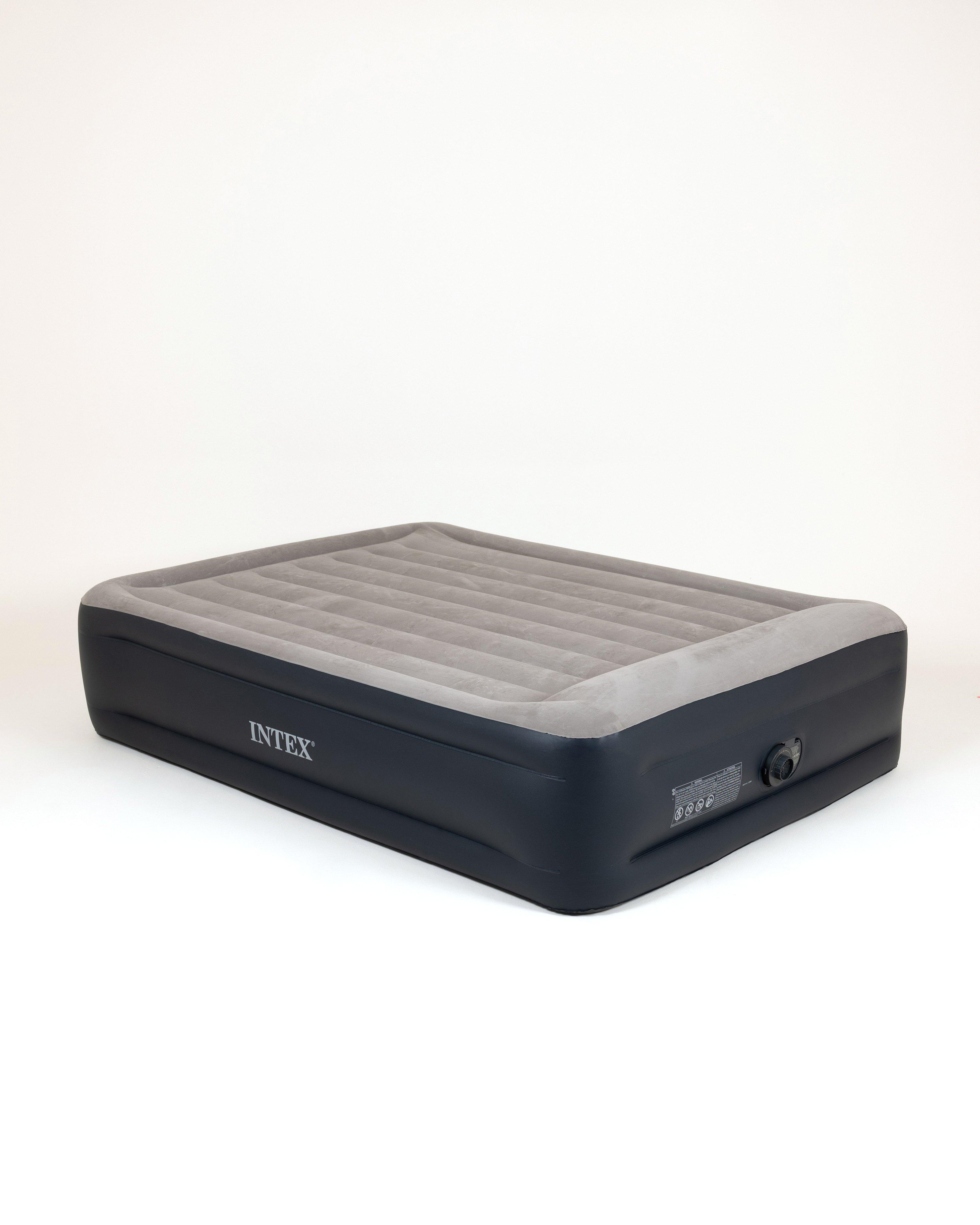Intex Twin Comfort Elevated Airbed with Built In Pump -  Grey