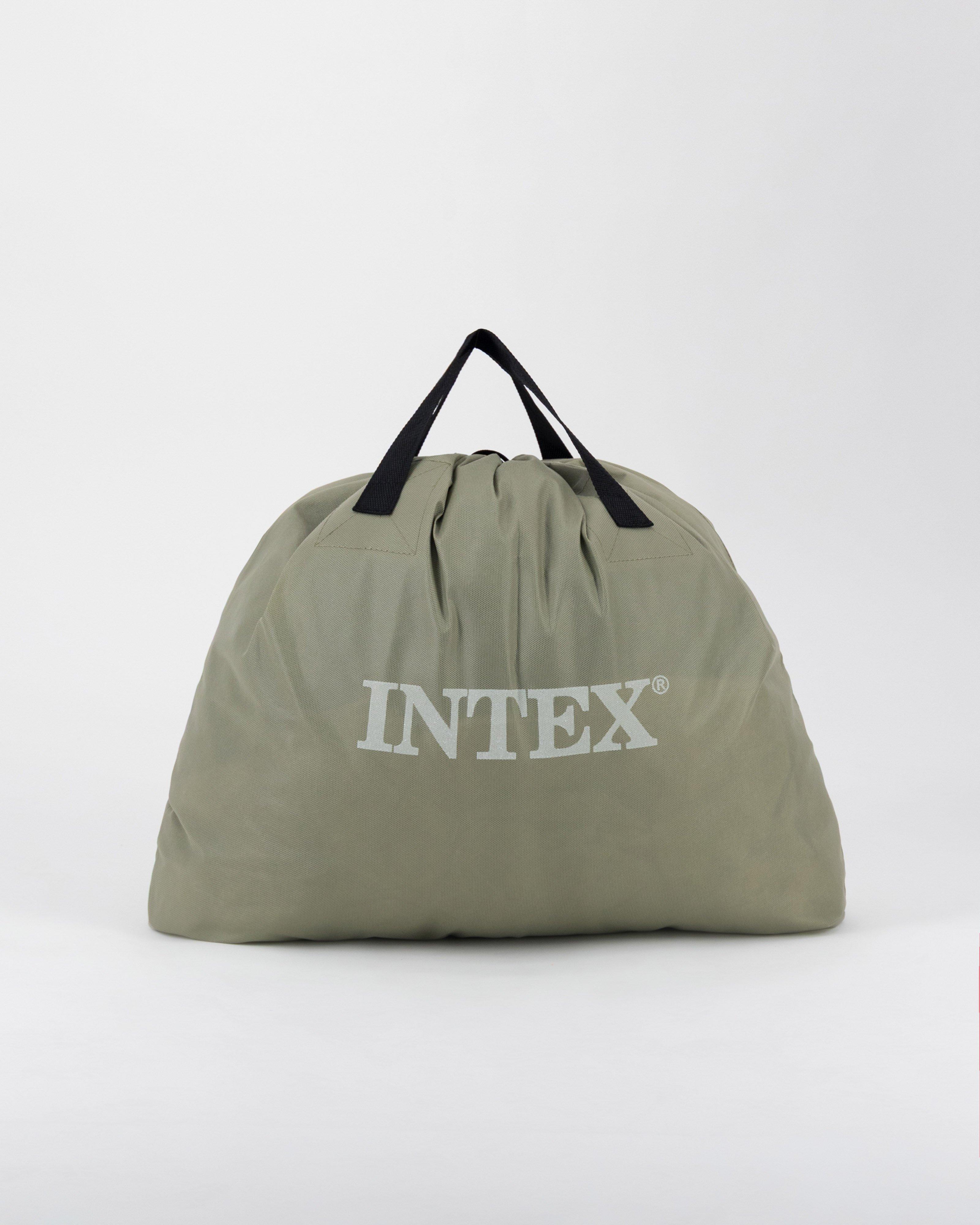 Intex Twin Comfort Elevated Airbed with Built In Pump -  Grey
