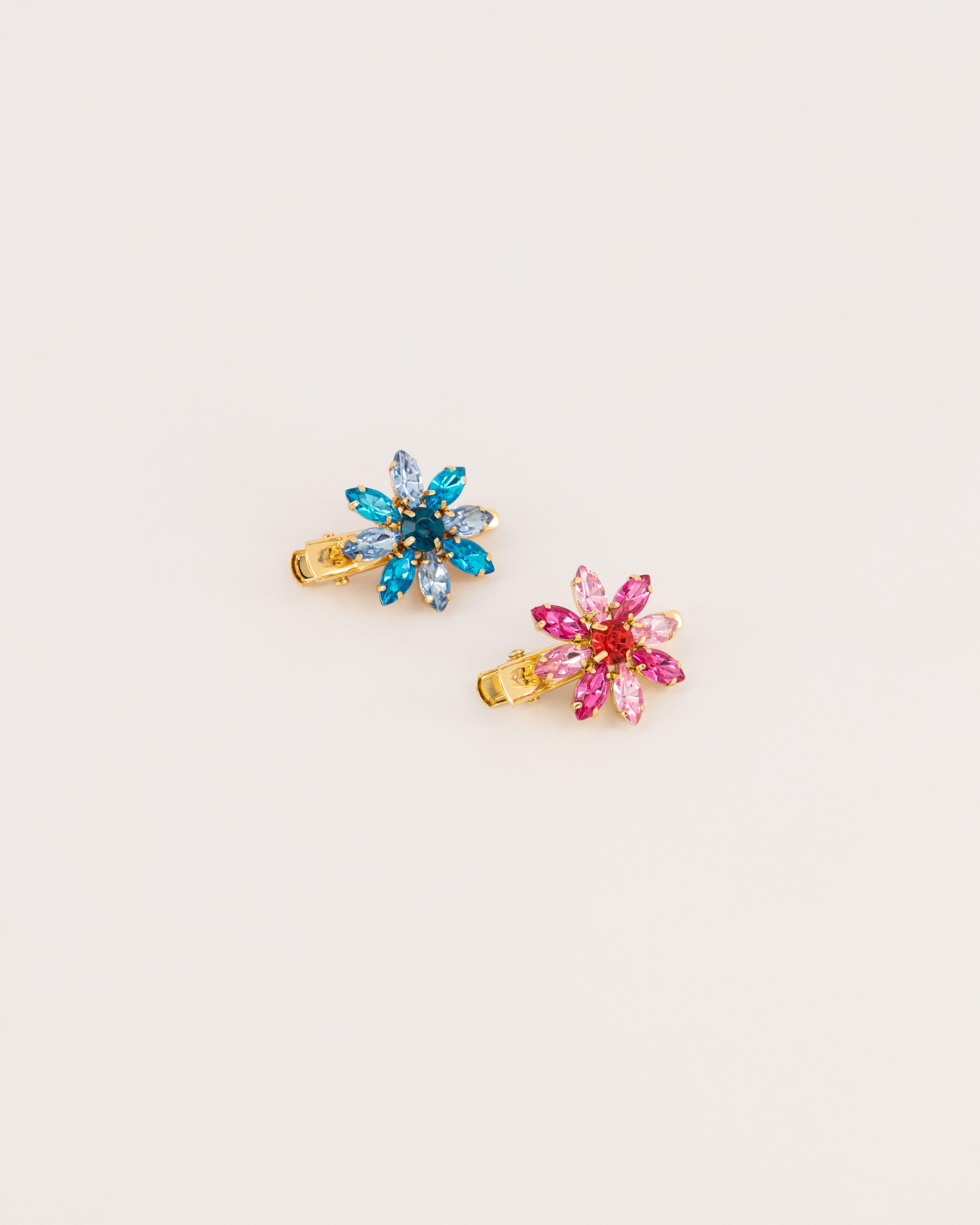 Beaded Flower Clips -  Assorted