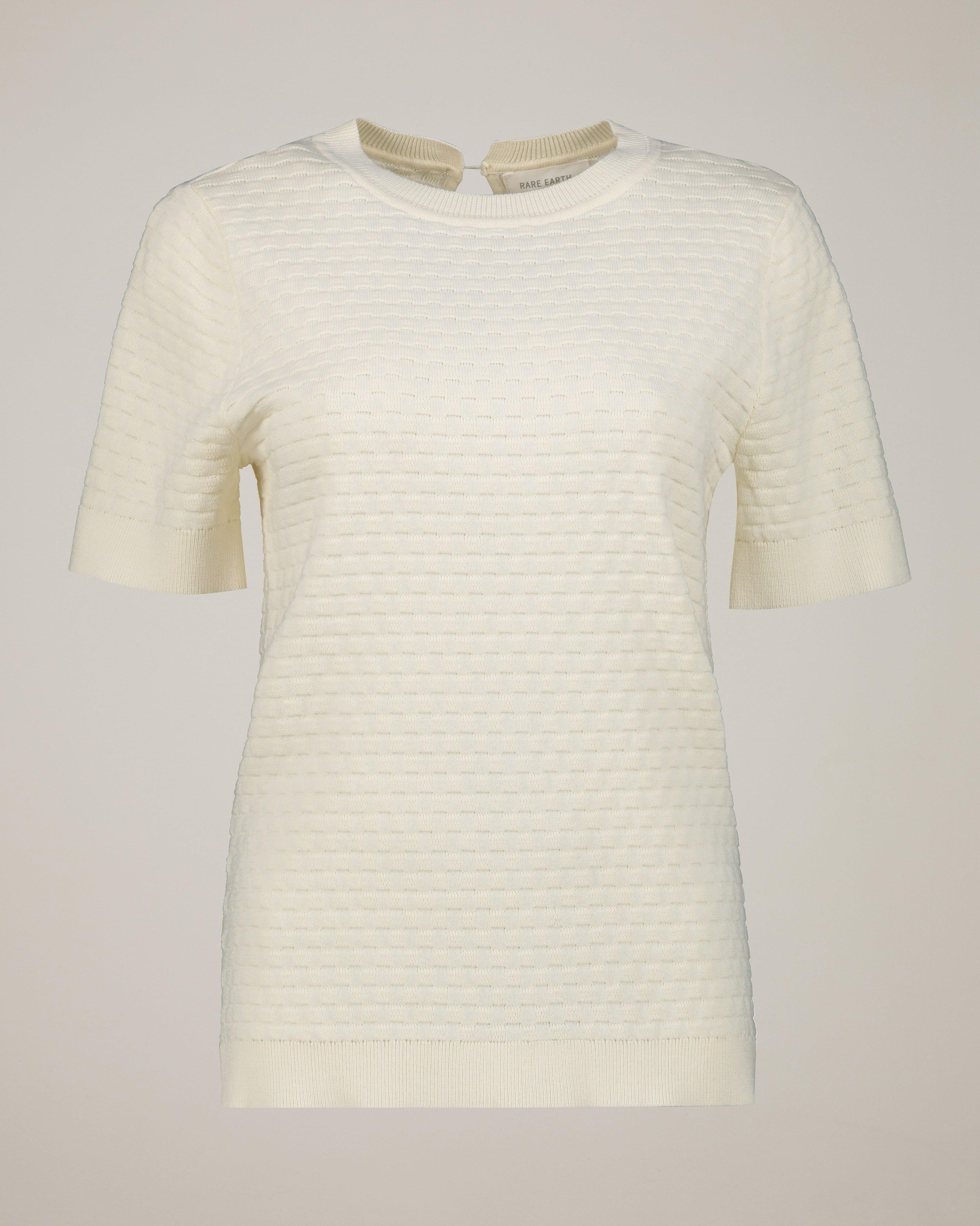 Rare Earth Women’s Reed Interest Knitwear Top -  Milk