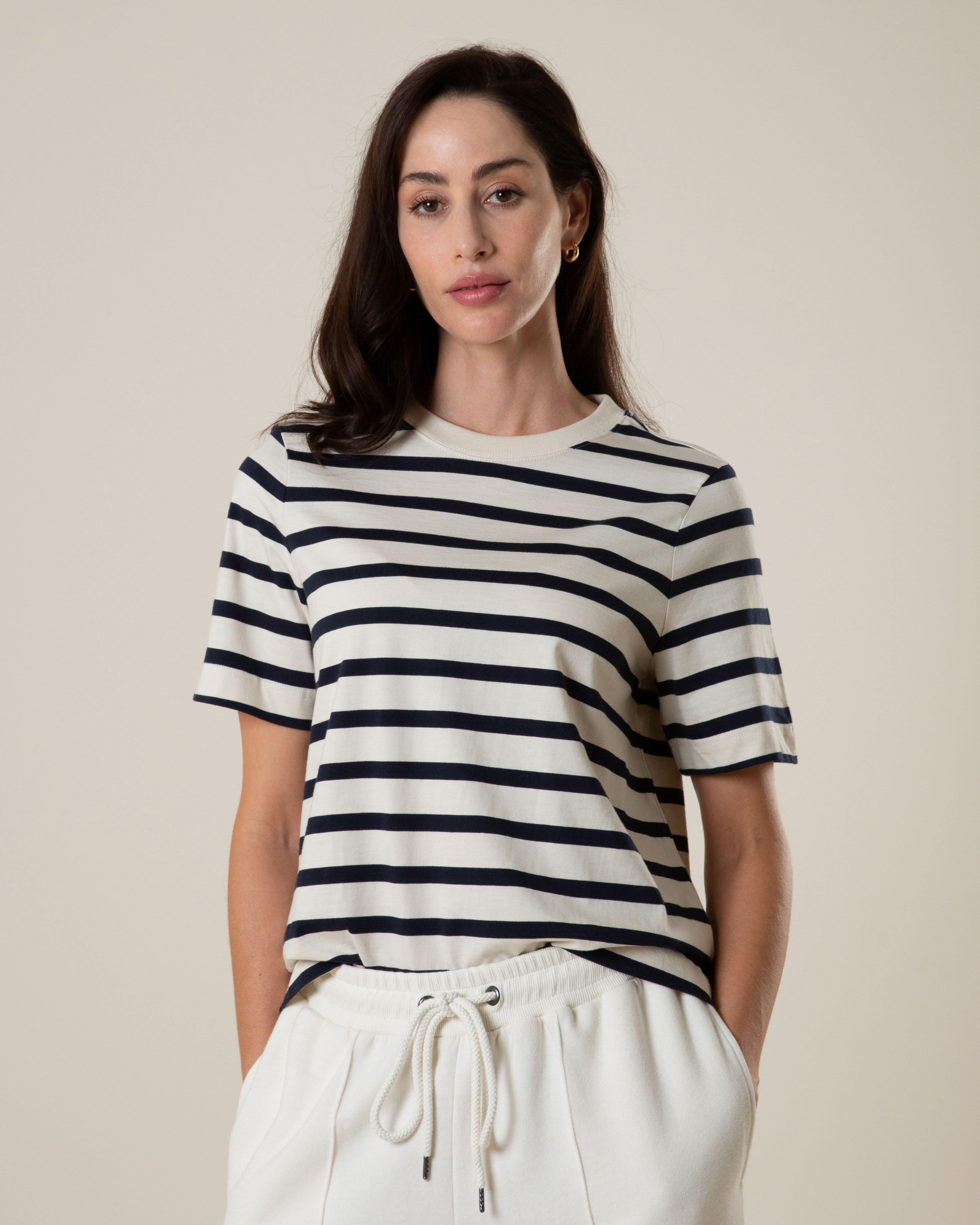 Rare Earth Women's Tansy Stripe T-Shirt -  Navy
