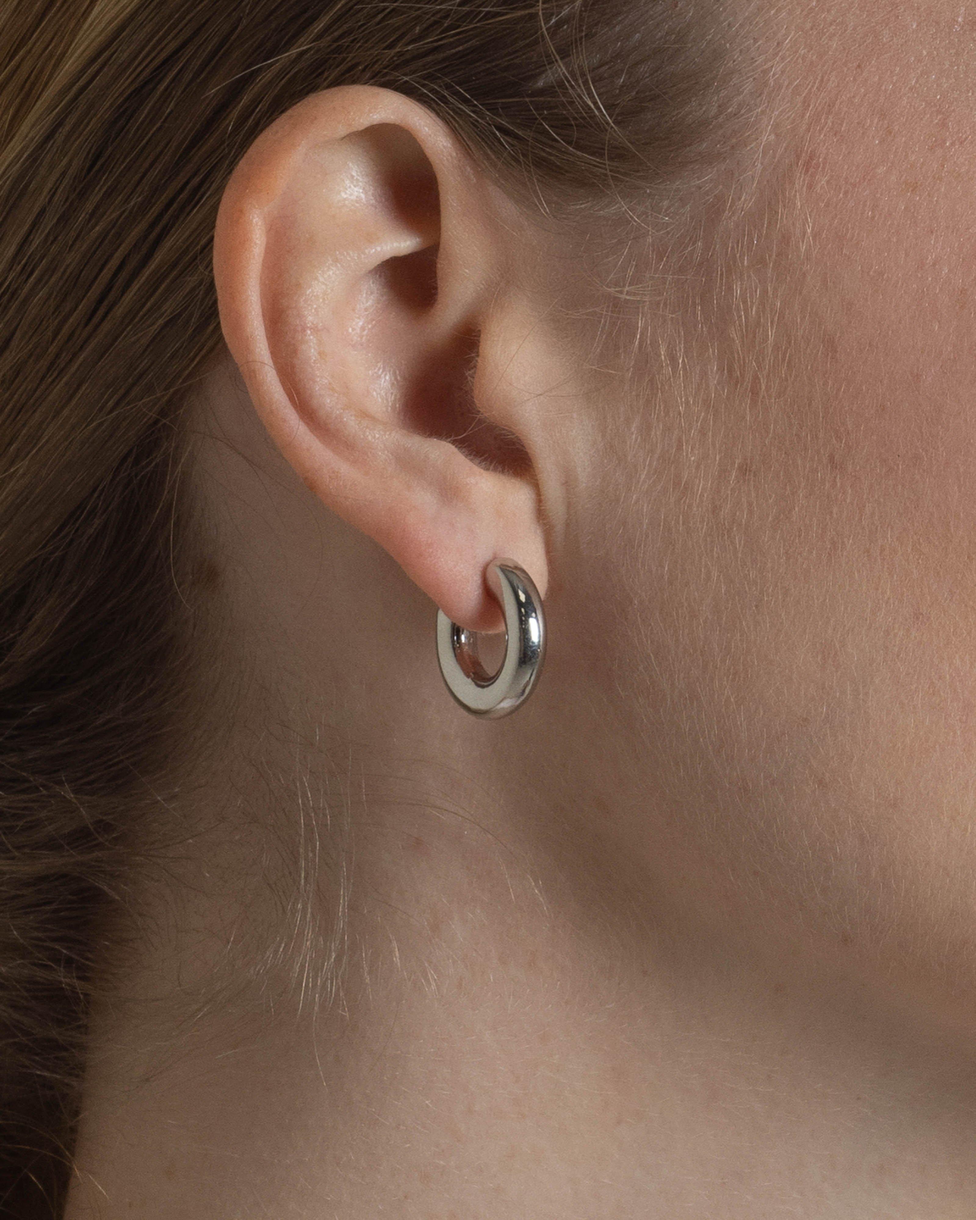  Plain & Stone Huggie Earring Pack -  Silver