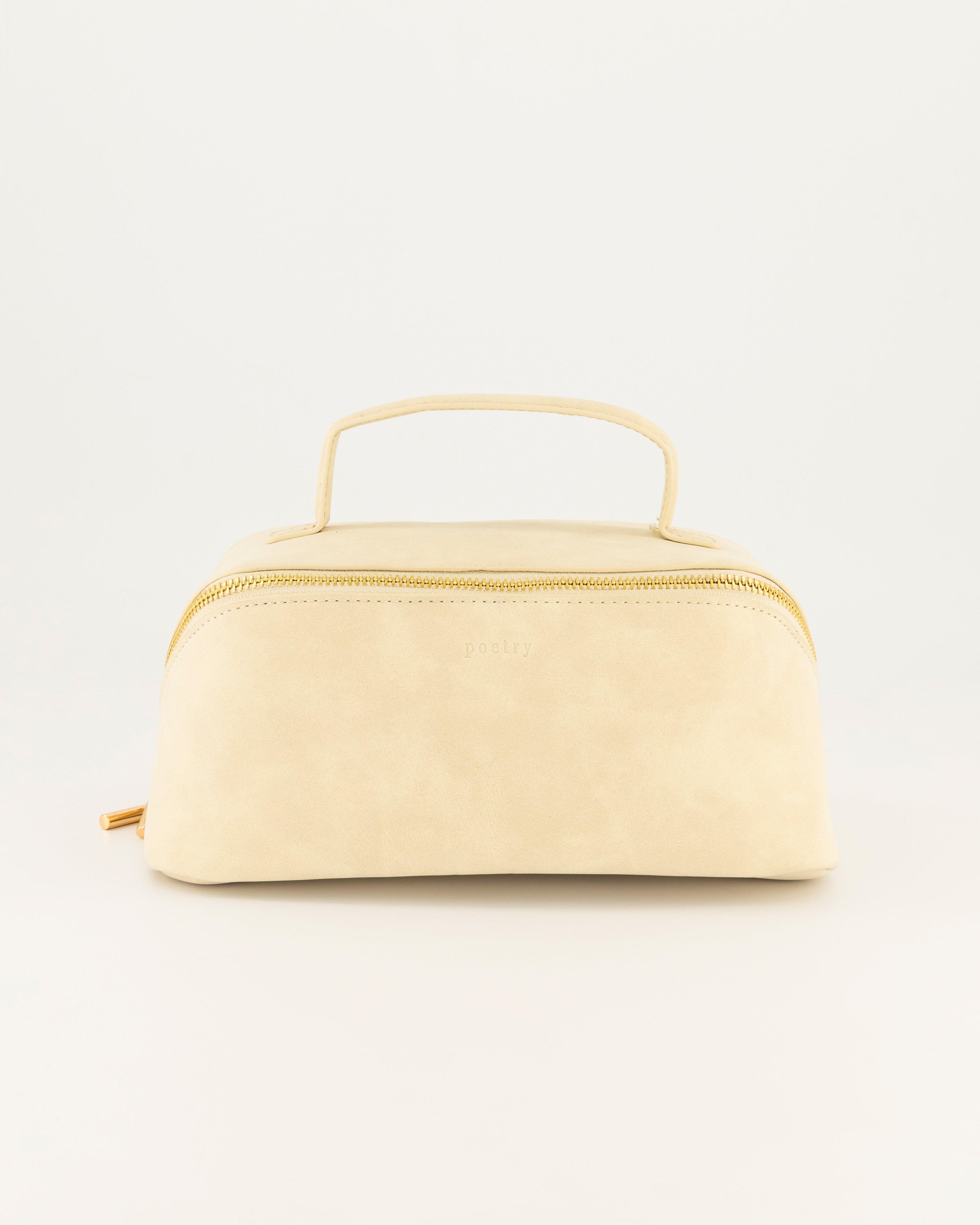 Carey Large Cosmetic Case -  Taupe