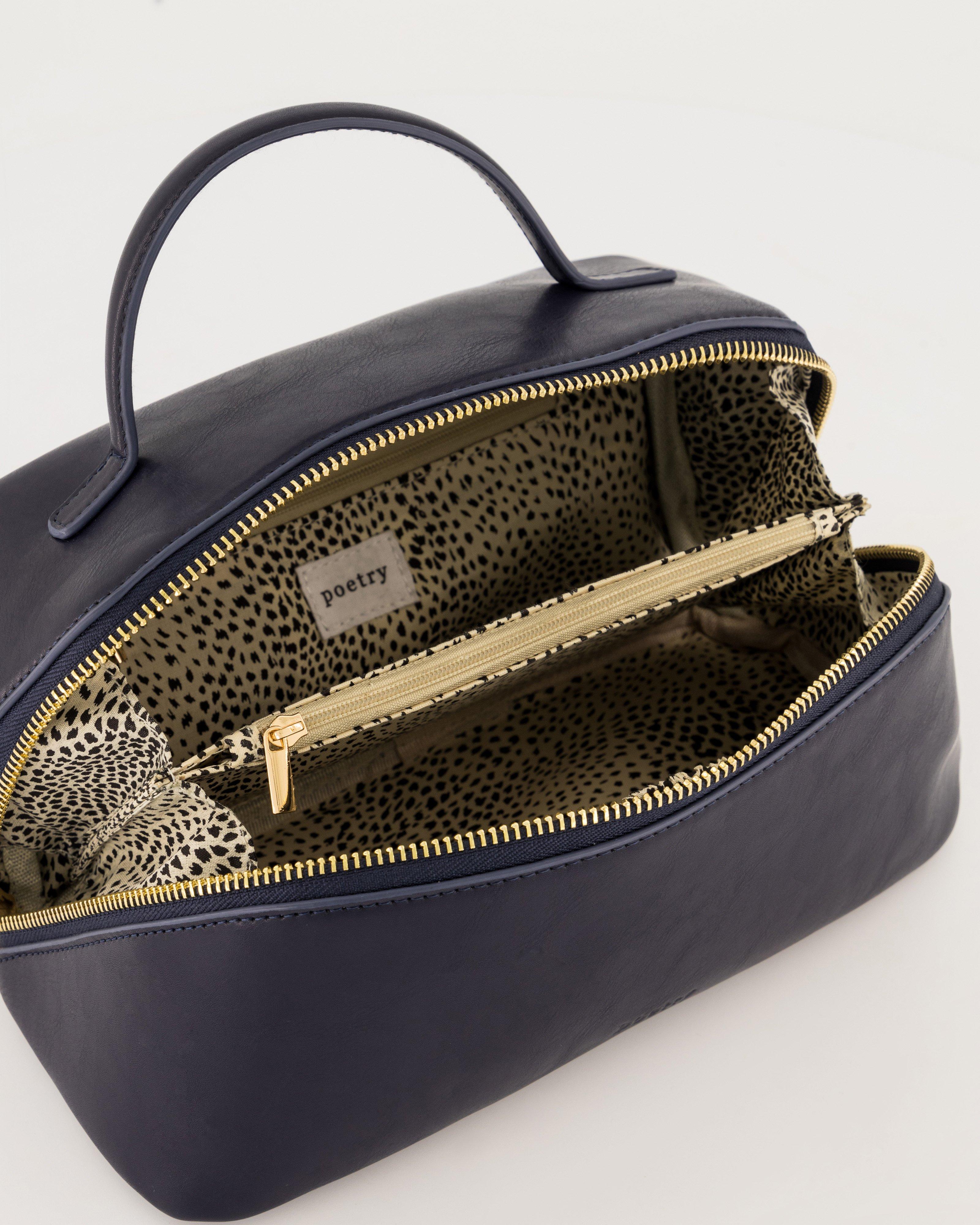 Carey Large Cosmetic Case -  Blue