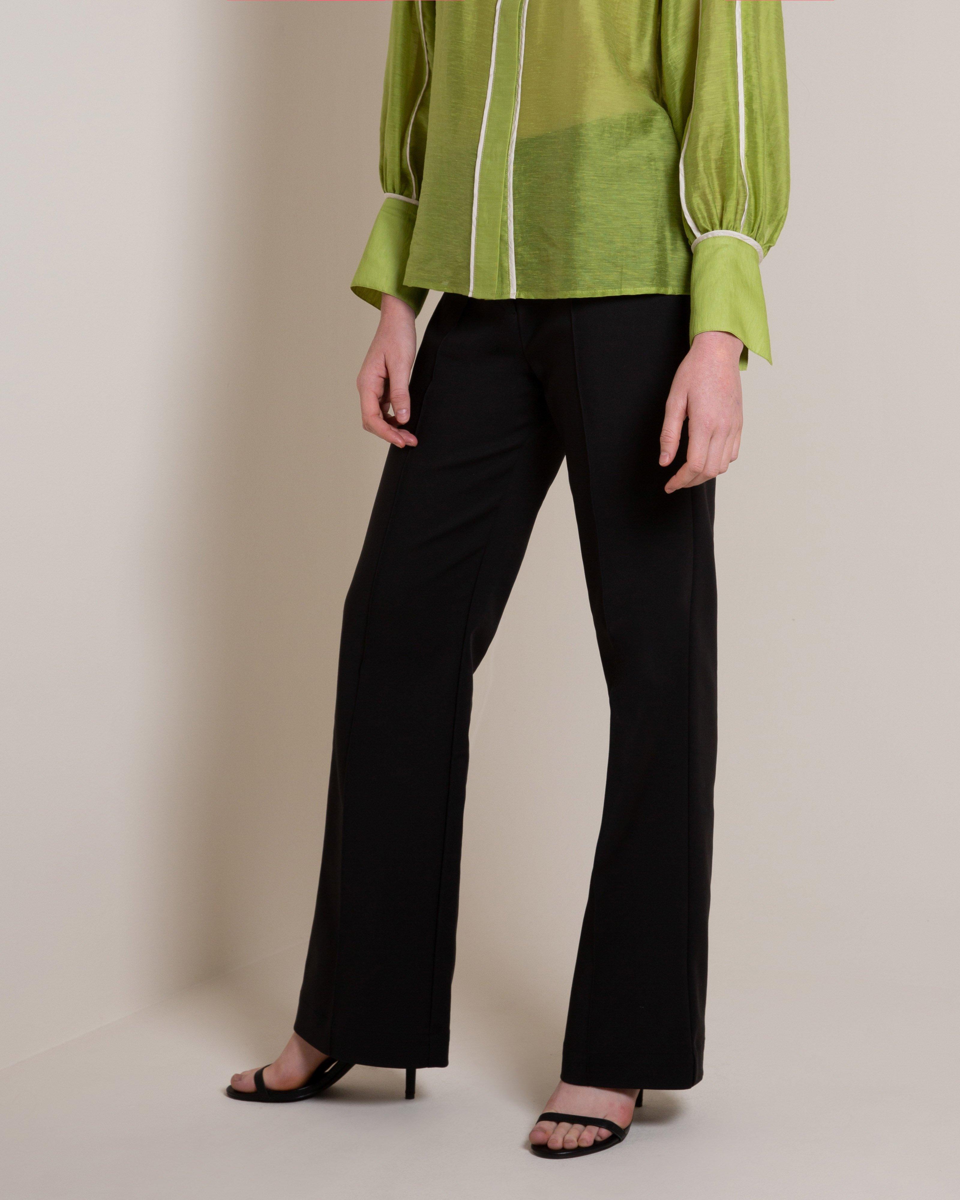 Vix Slim Wide Leg Pant -  Black