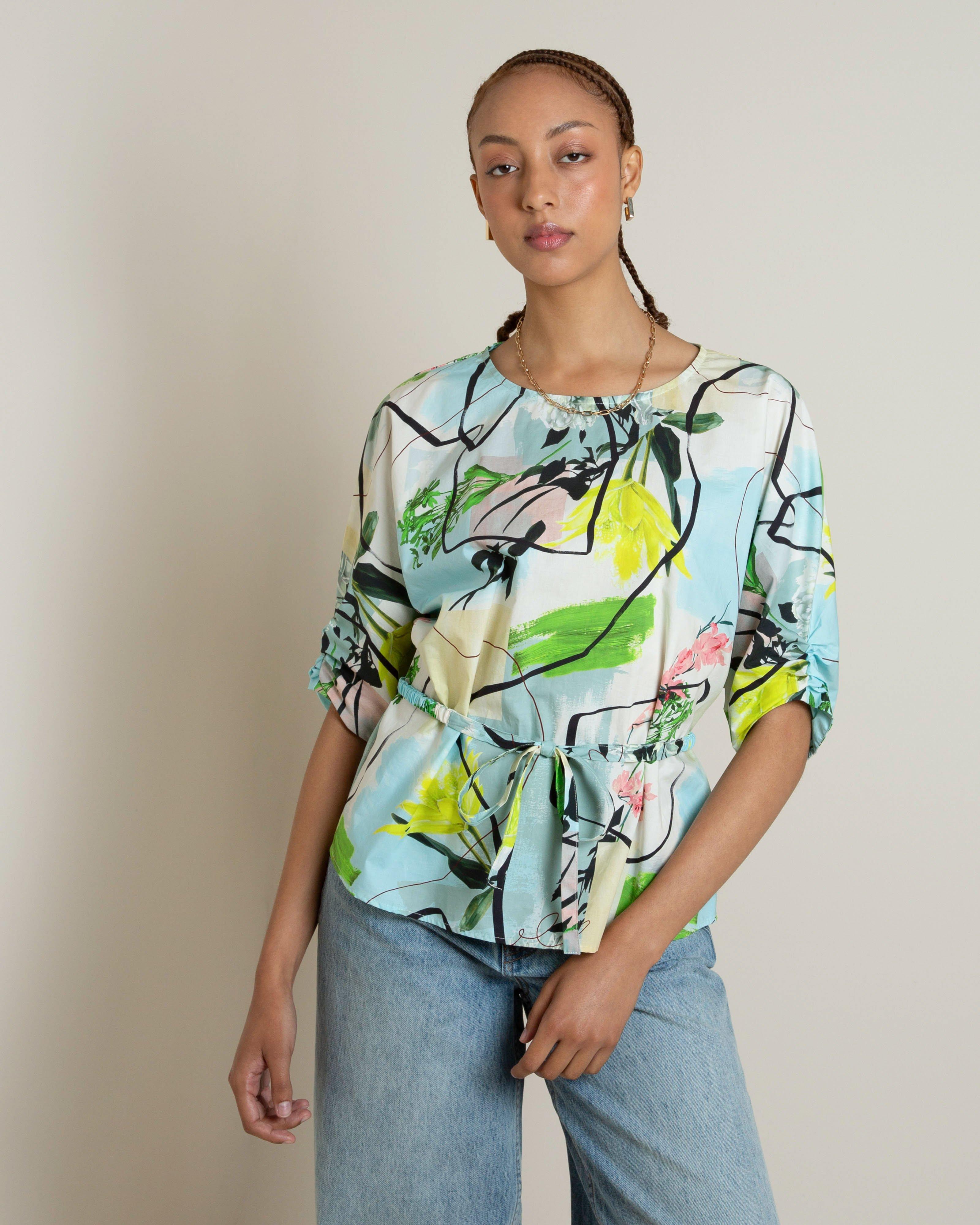 Laurielle Feminine Printed Blouse -  Assorted