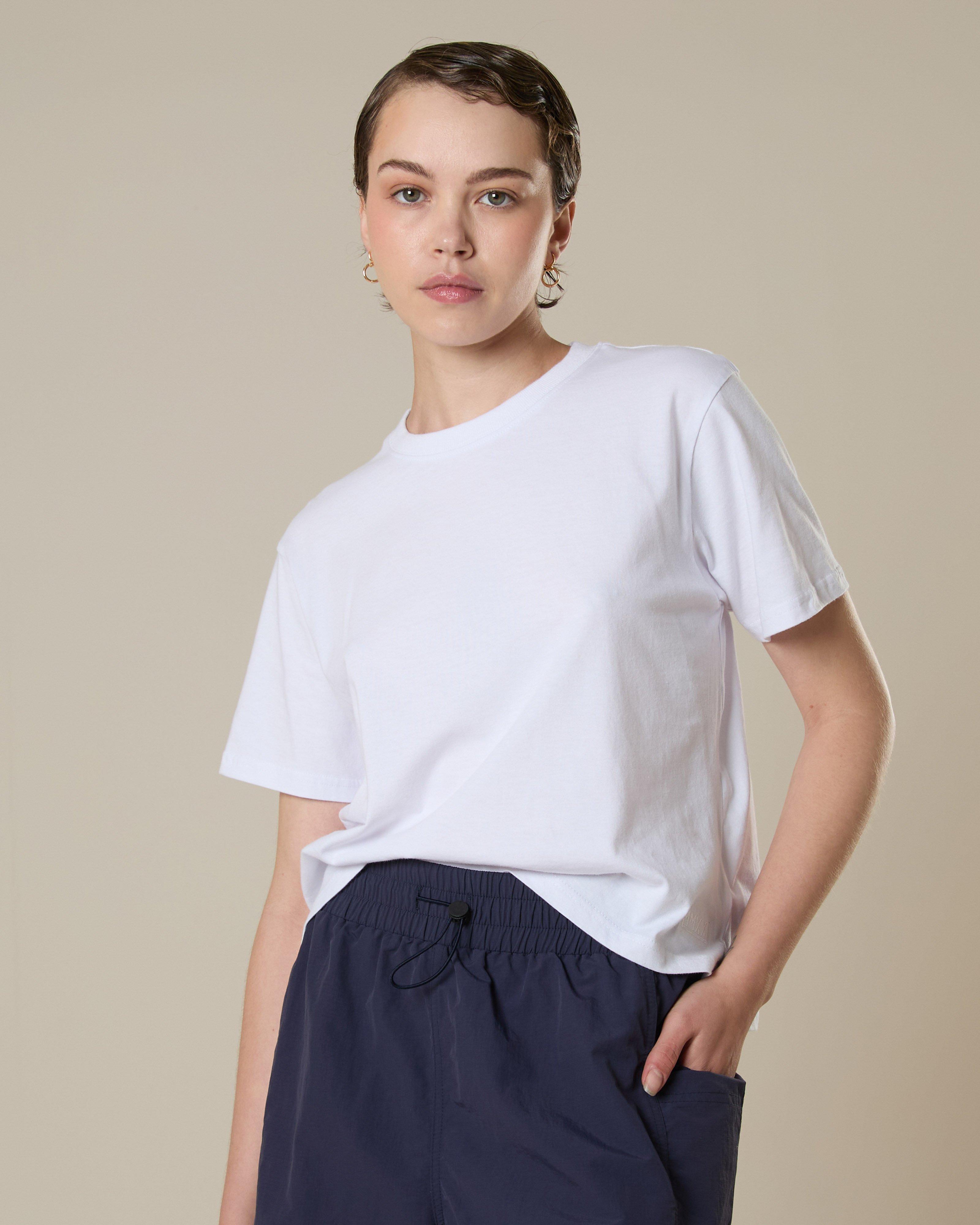 MMXXI Women's Boxy Jess Short-Sleeve T-Shirt -  White