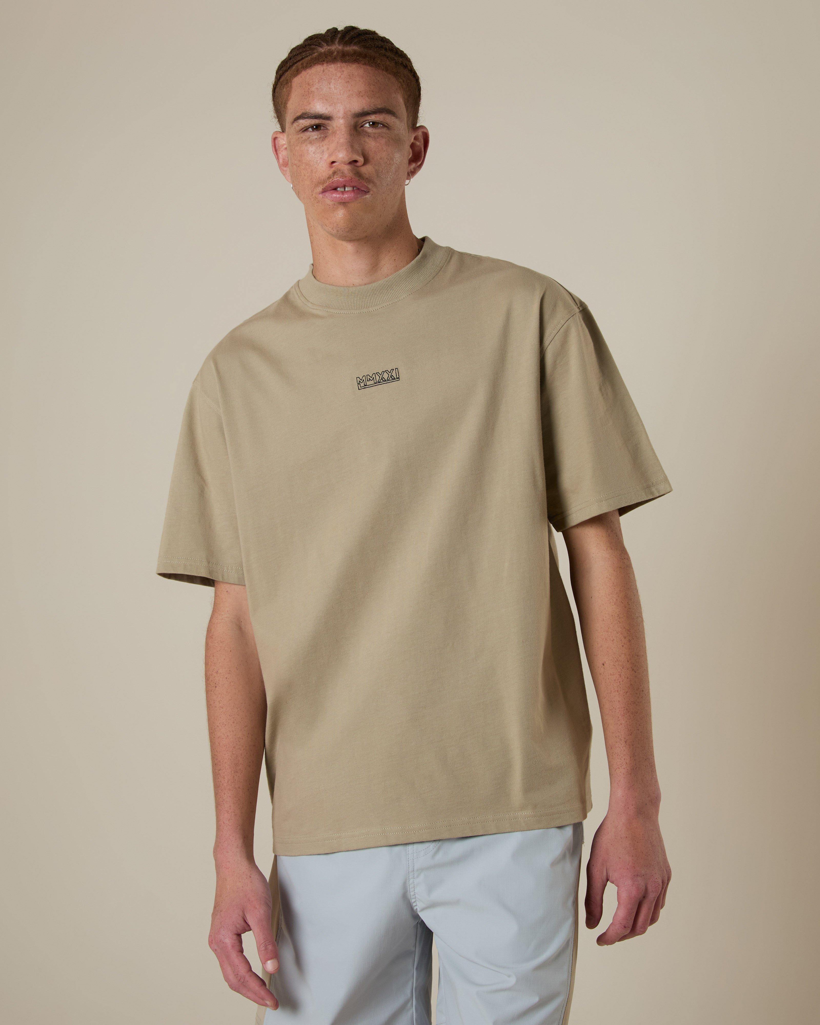 MMXXI Men's Riley Oversized T-Shirt -  Stone