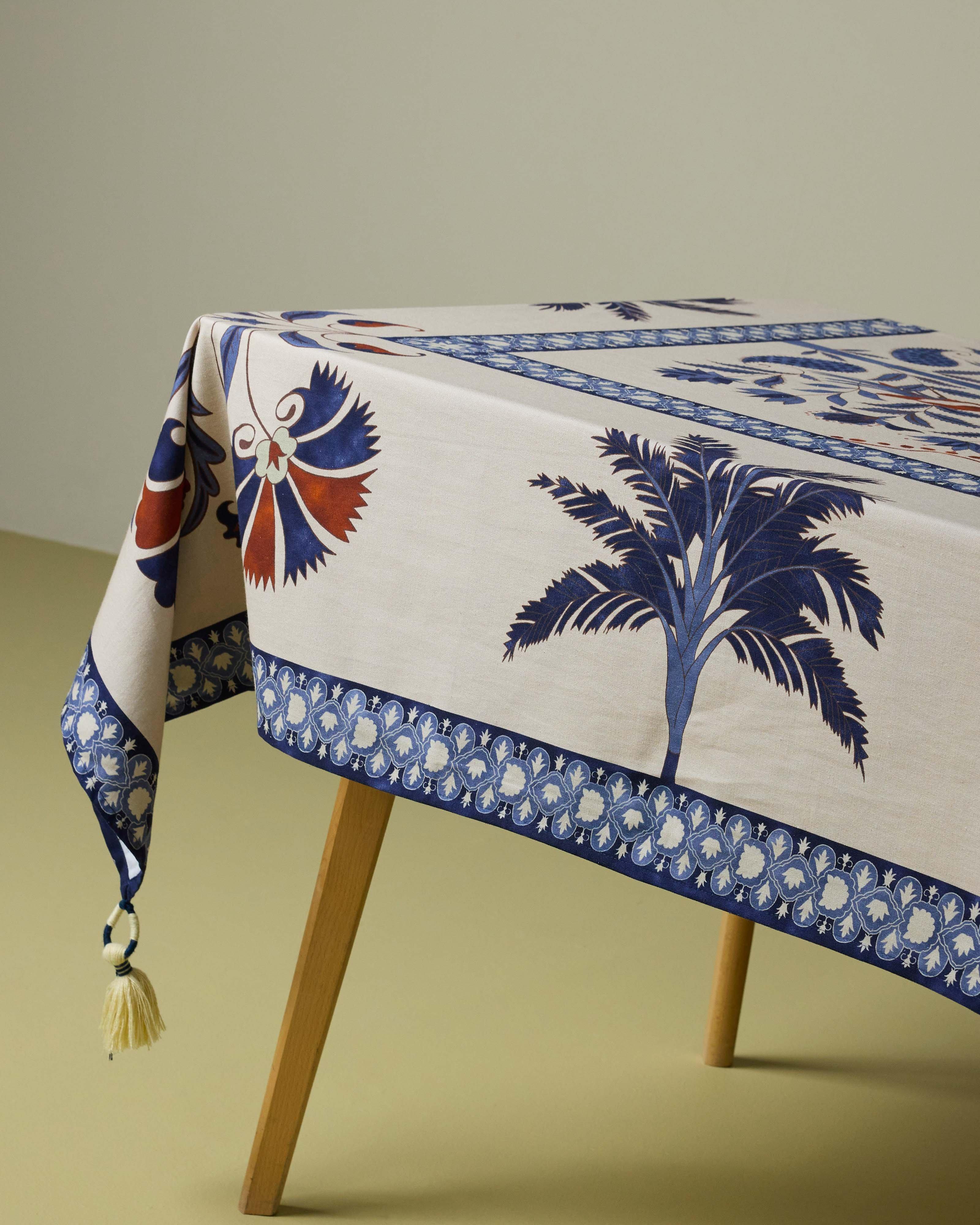Rio Palm Tree Table Cloth - 250cm (L) x 170cm (W) -  Assorted