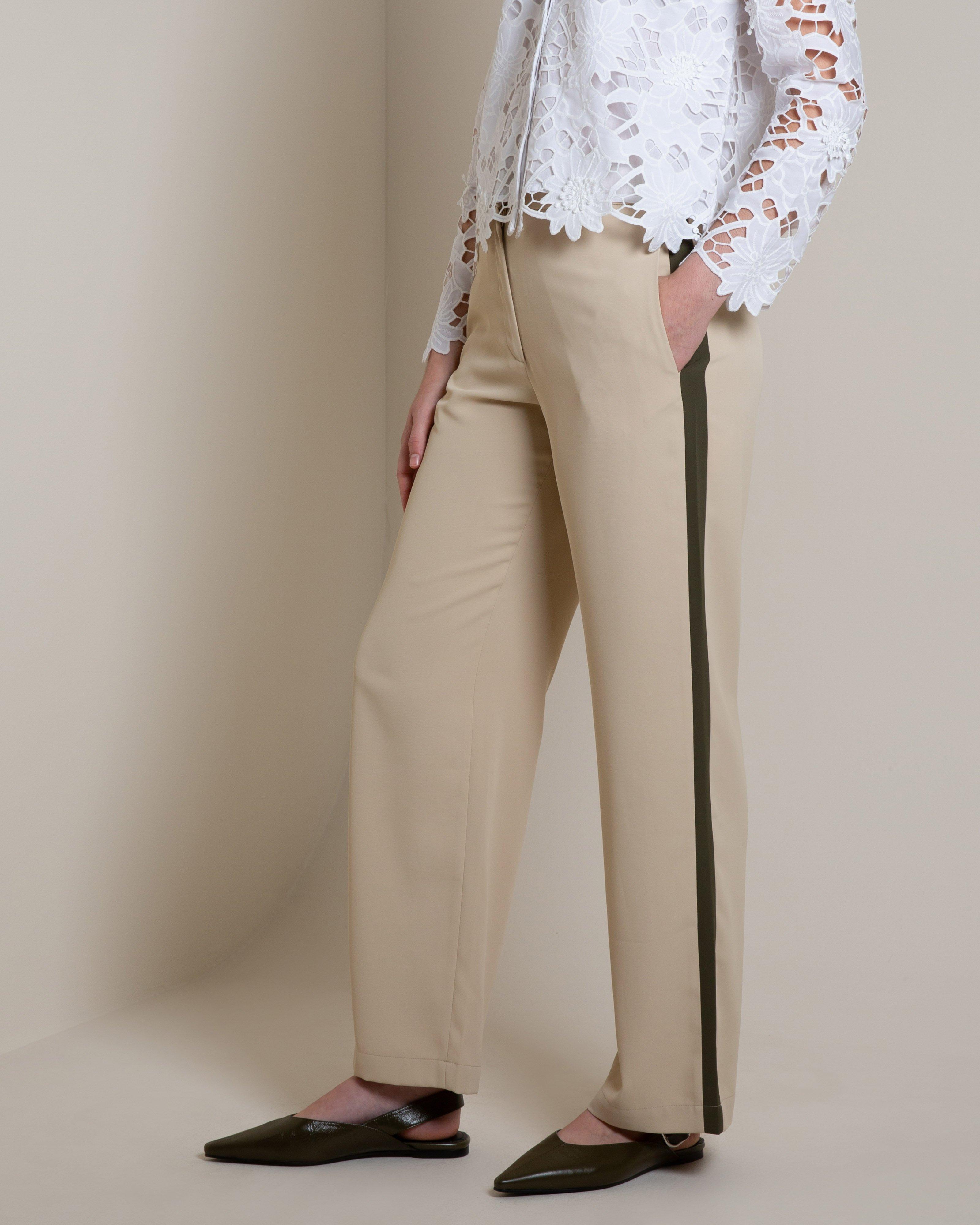 Serene Striped Pant -  Olive