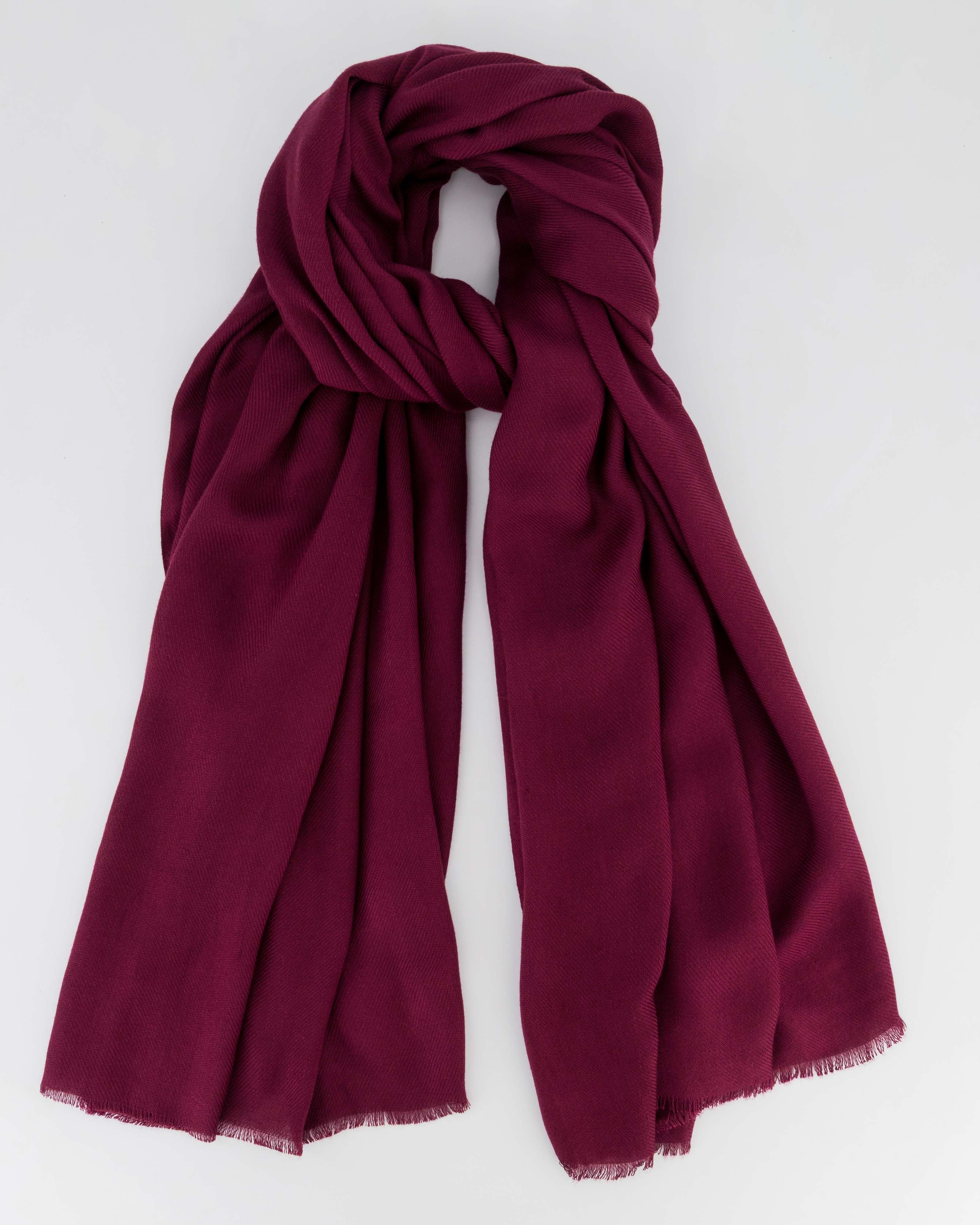 Joi Plain Viscose Scarf -  Burgundy