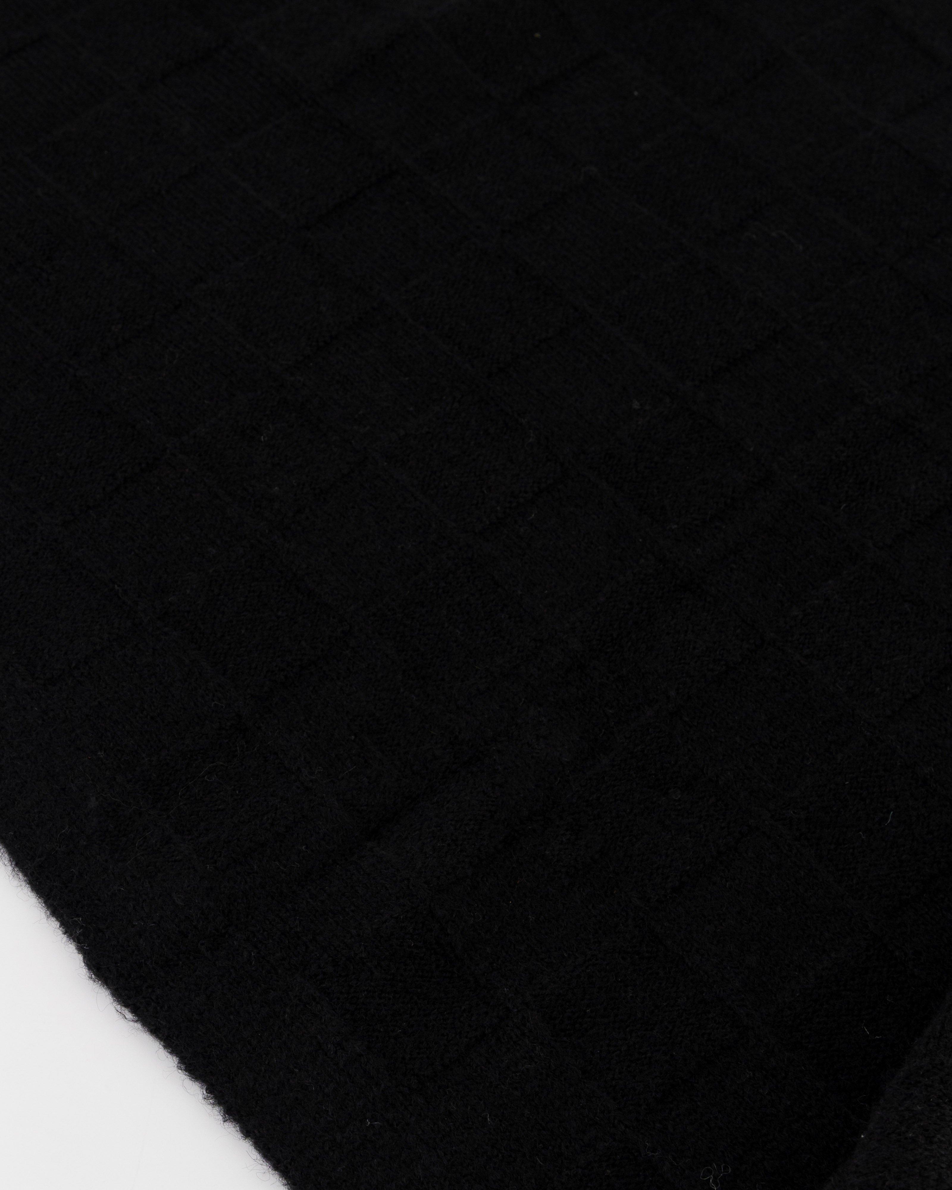 Tatum Textured Geometric Scarf -  Black