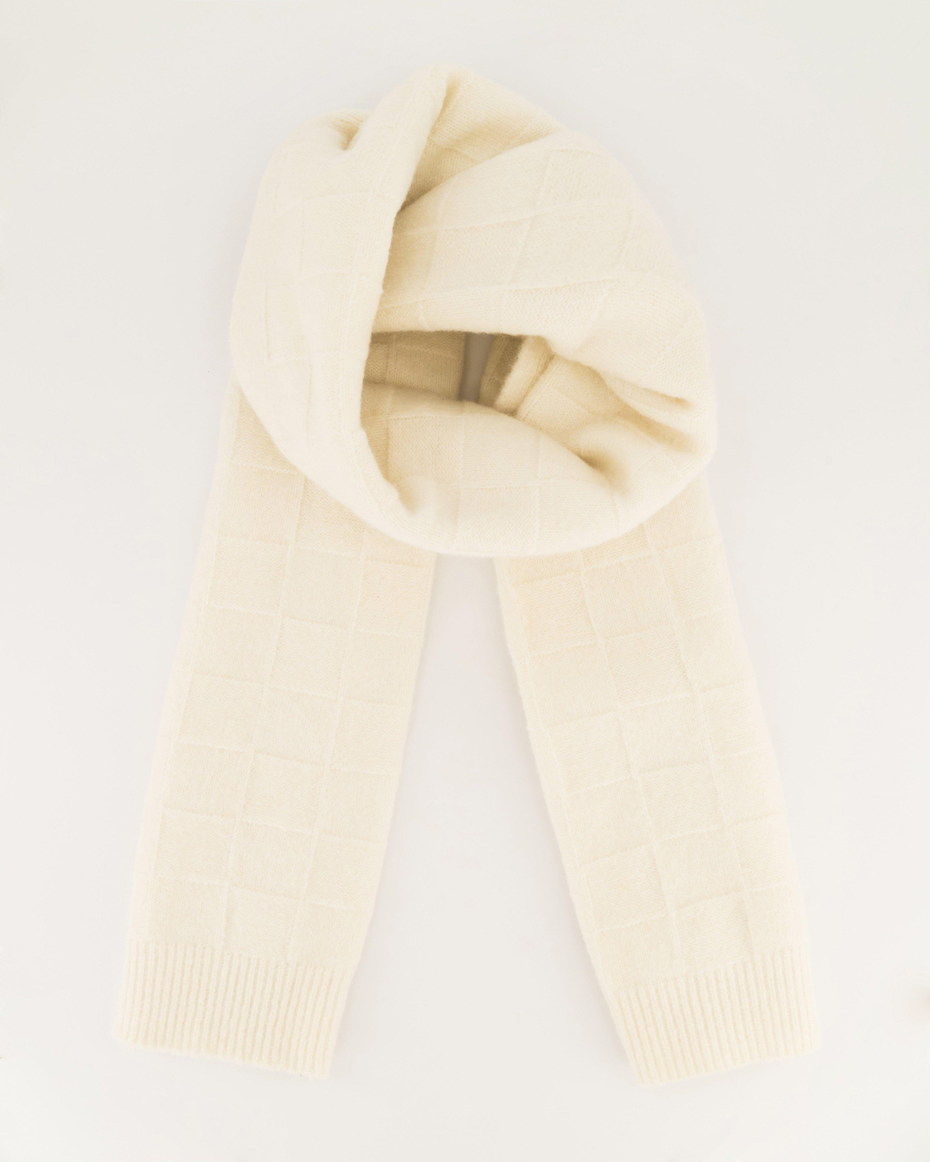 Tatum Textured Geometric Scarf -  Taupe