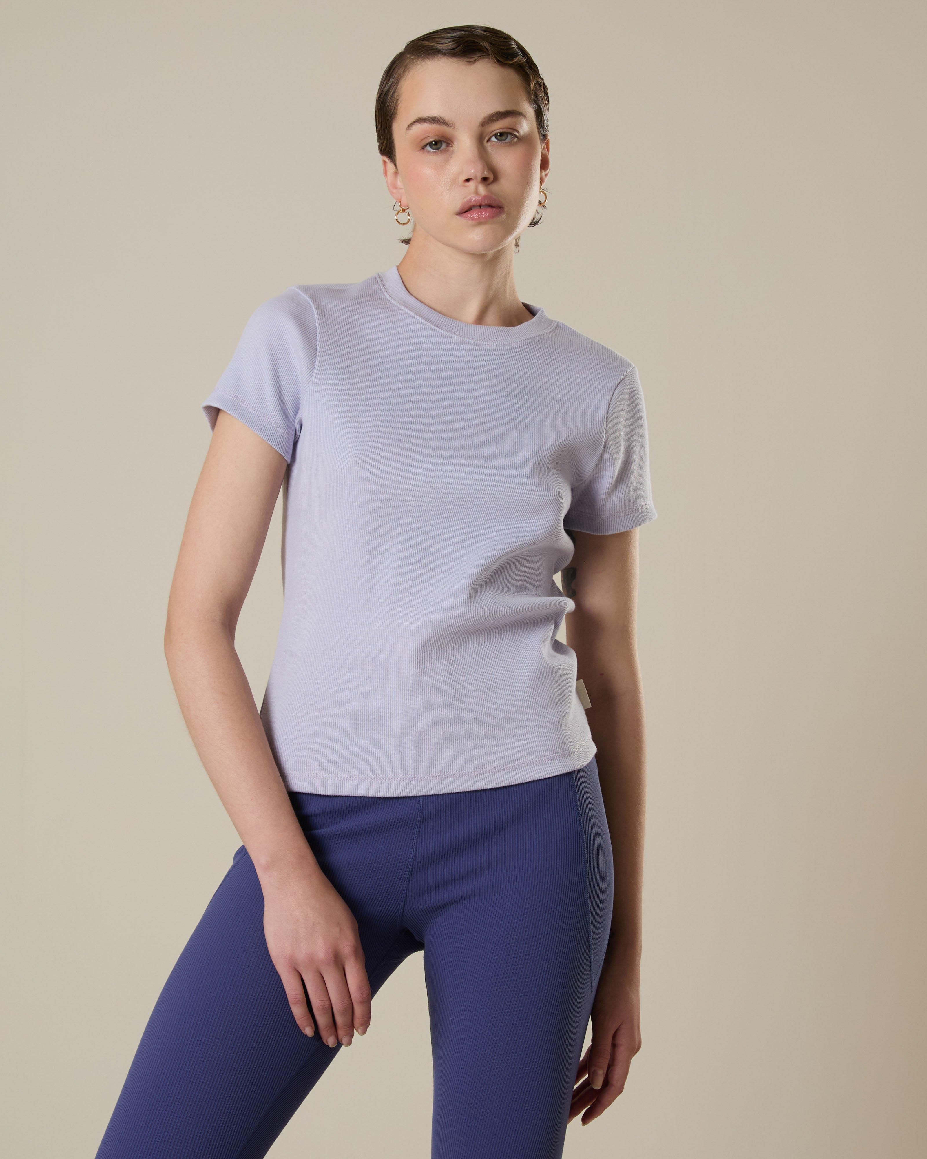 MMXXI Women's Bella Ribbed T-Shirt -  Lilac
