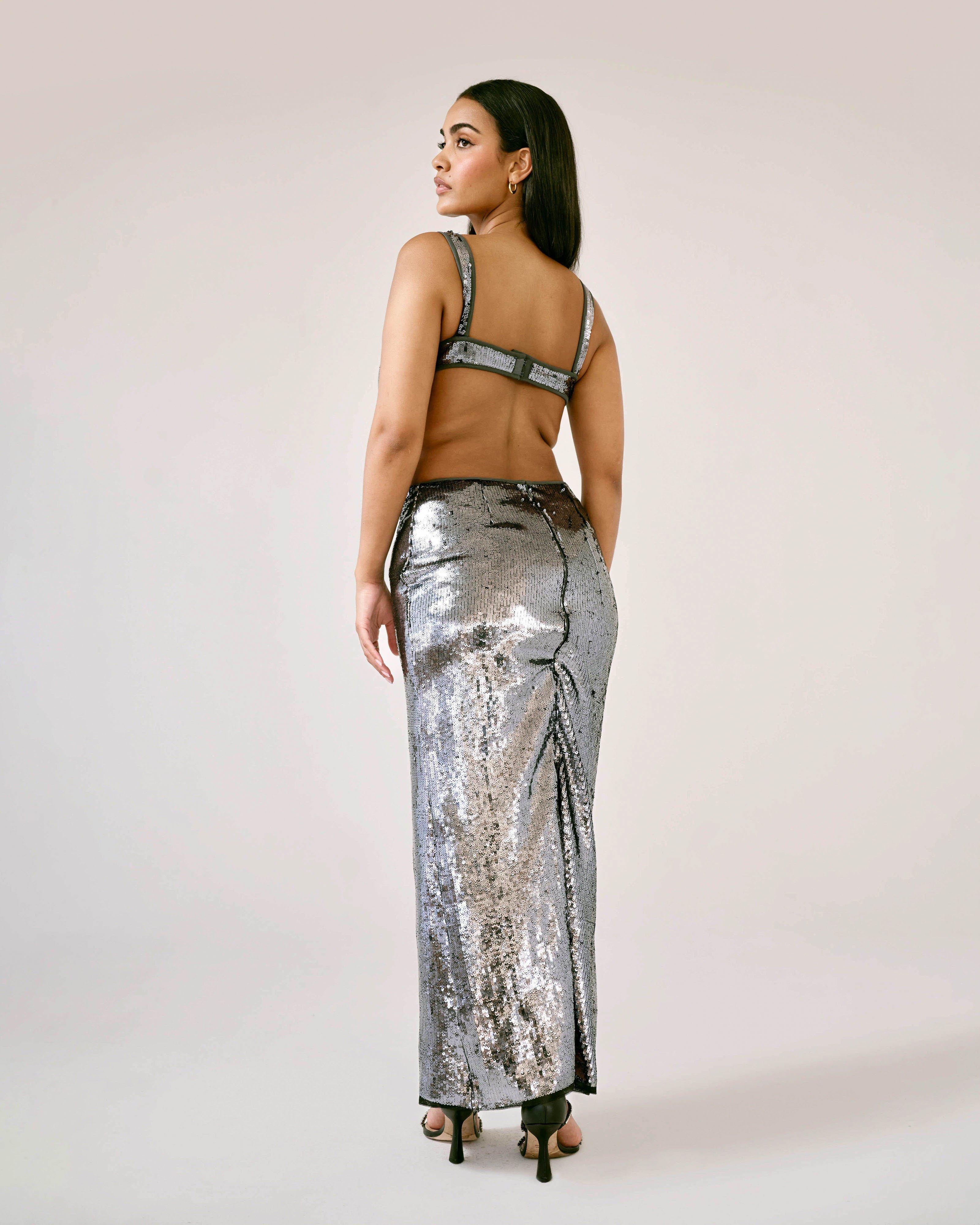 SR | Poetry Nedira Dress -  Gunmetal