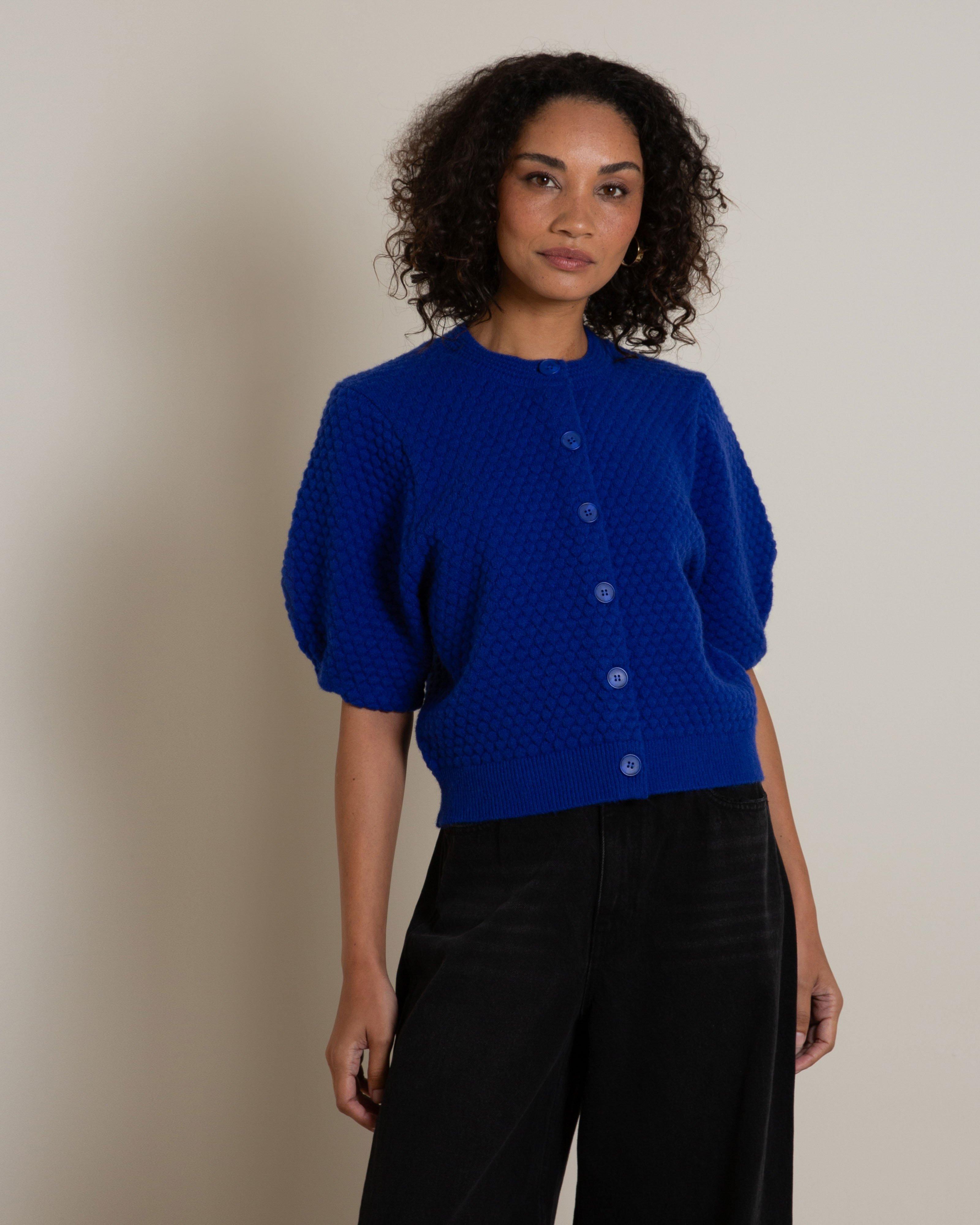 Shazzy Textured Cardi -  Cobalt