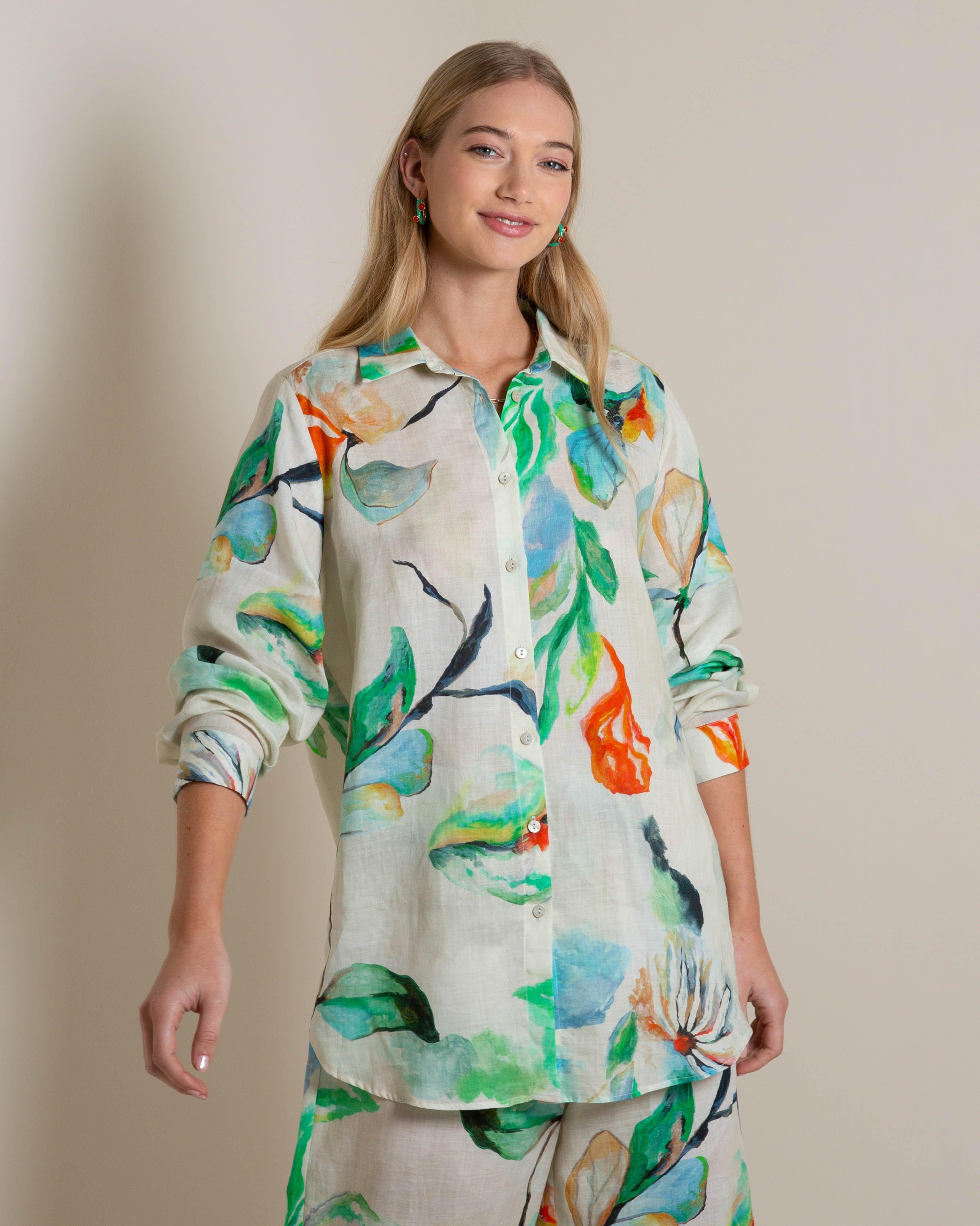 Sky Printed Blouse -  Assorted