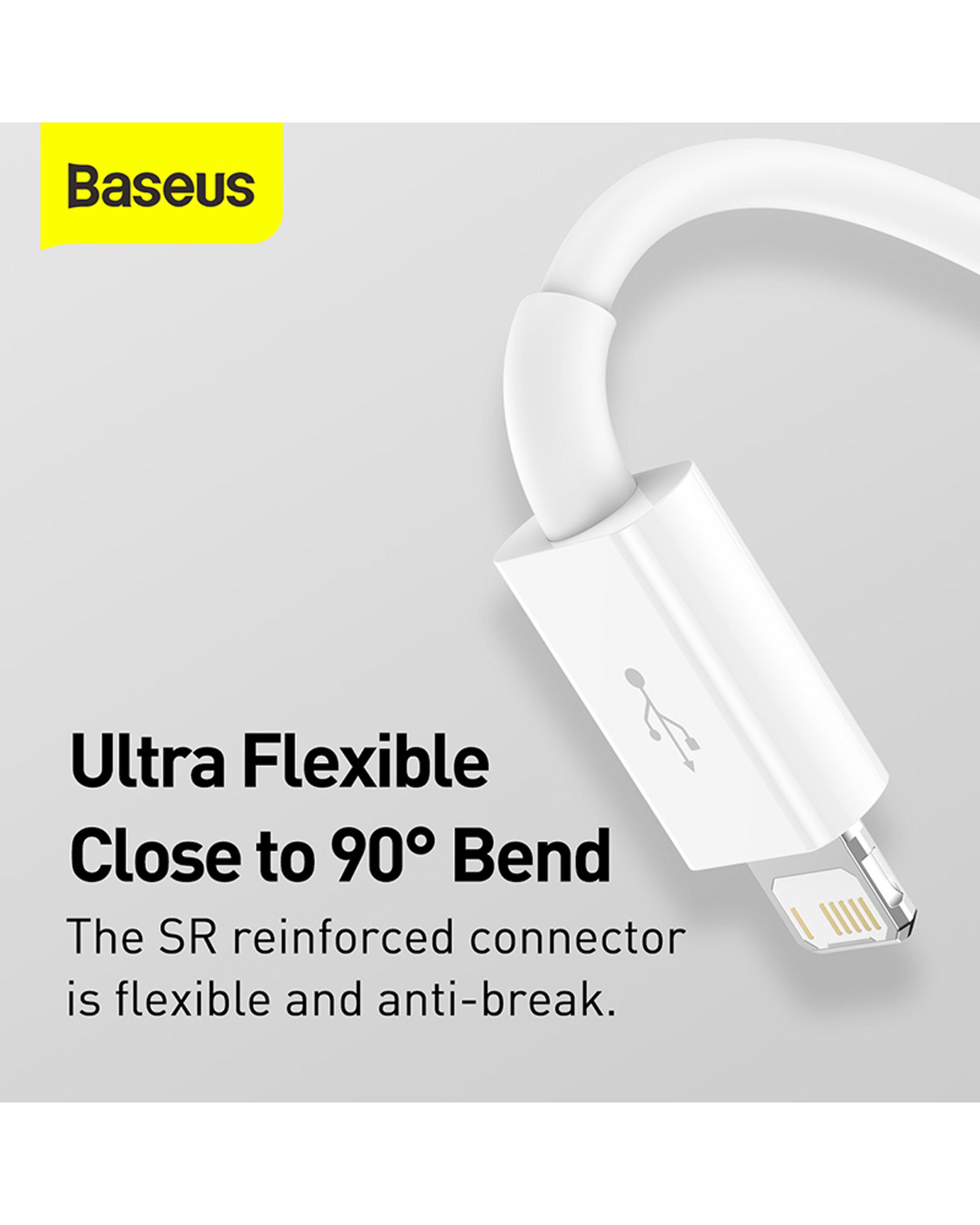 Baseus 3-in-1 Superior Series 1.5m Cable (USB to Micro USB, Type-C & iPhone) -  White
