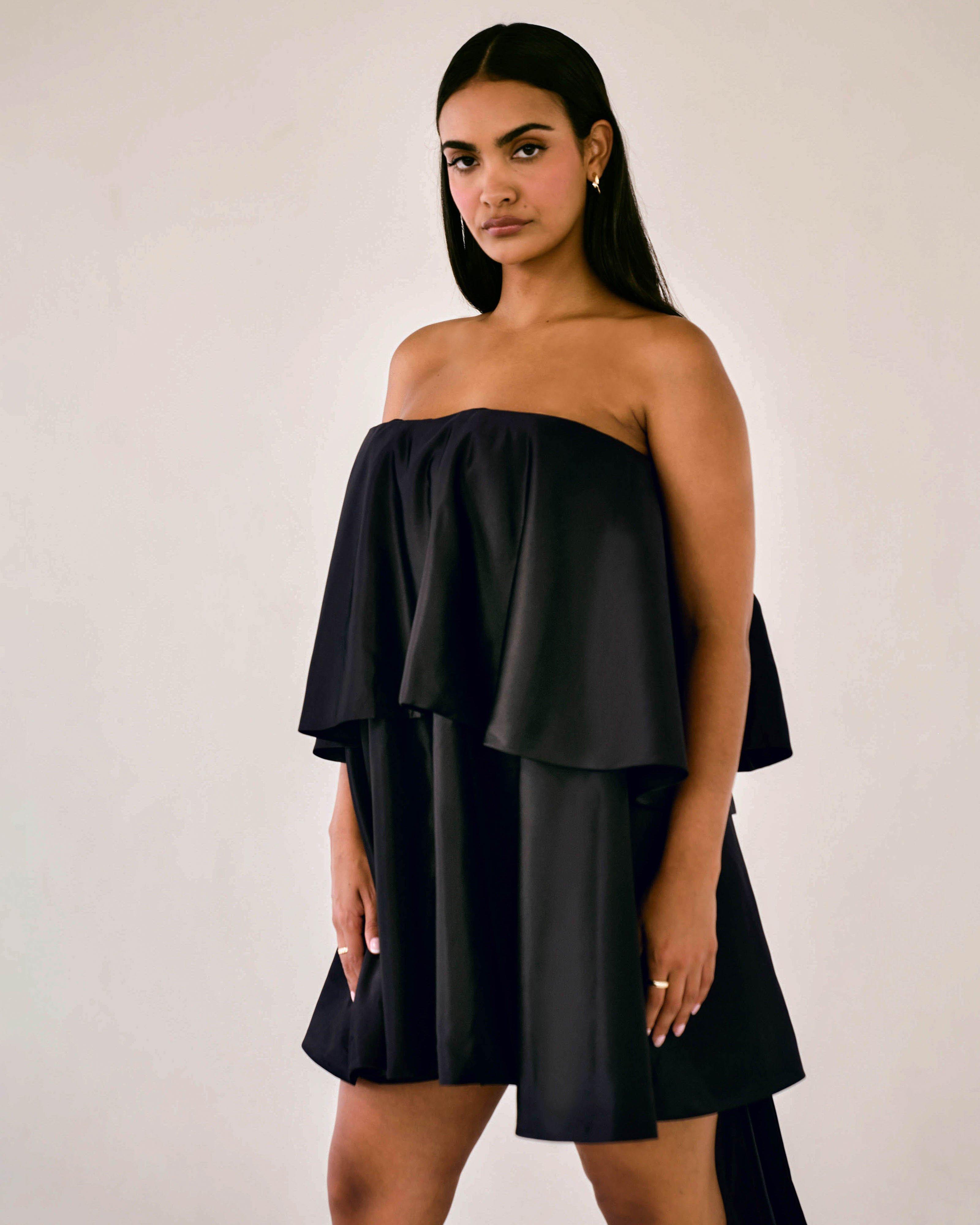 SR | Poetry Sonnet Mini Dress -  Black