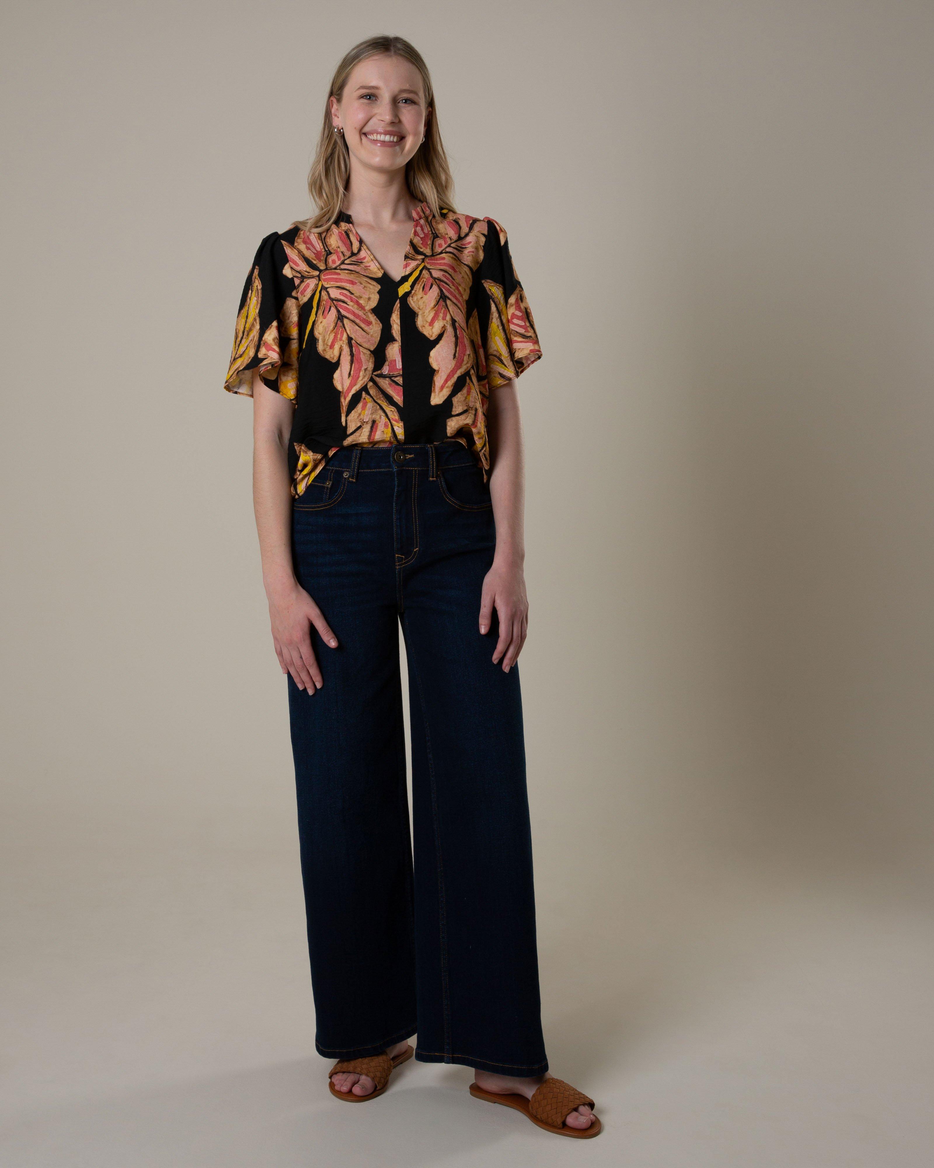 Old Khaki Women's Kamilla Printed Short-Sleeve Blouse | Cape Union